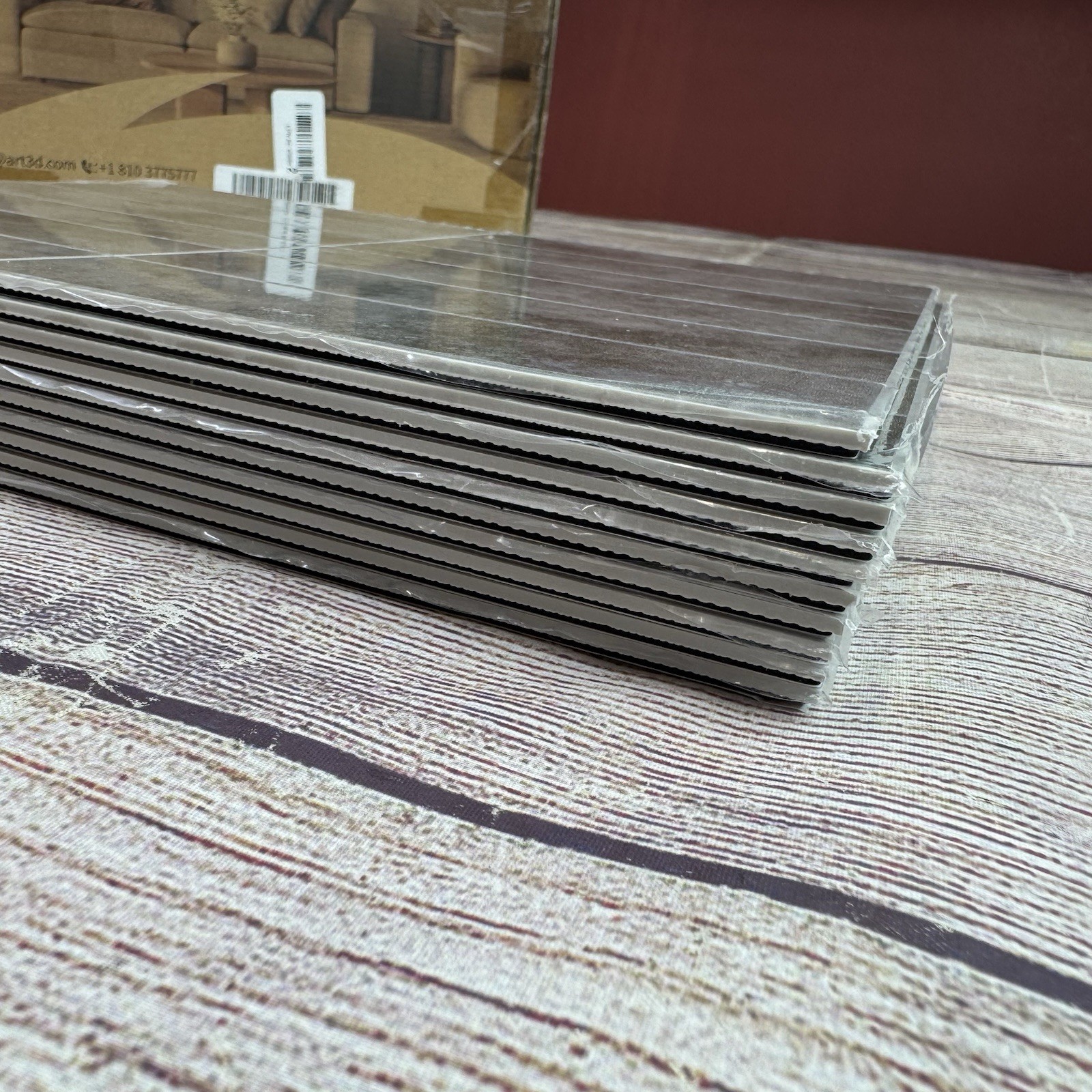 Art3d Peel & Stick Backsplash 10-Sheet Ash Grey Faux Stone Tile 7.2 Sq Ft