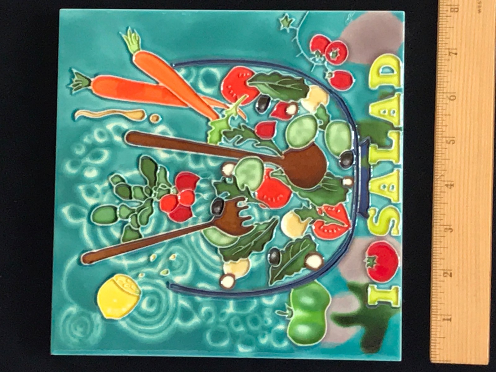 Pair of Ceramic Tile Cocktail Kitchen Art 8″ x 8″ Hand Painted