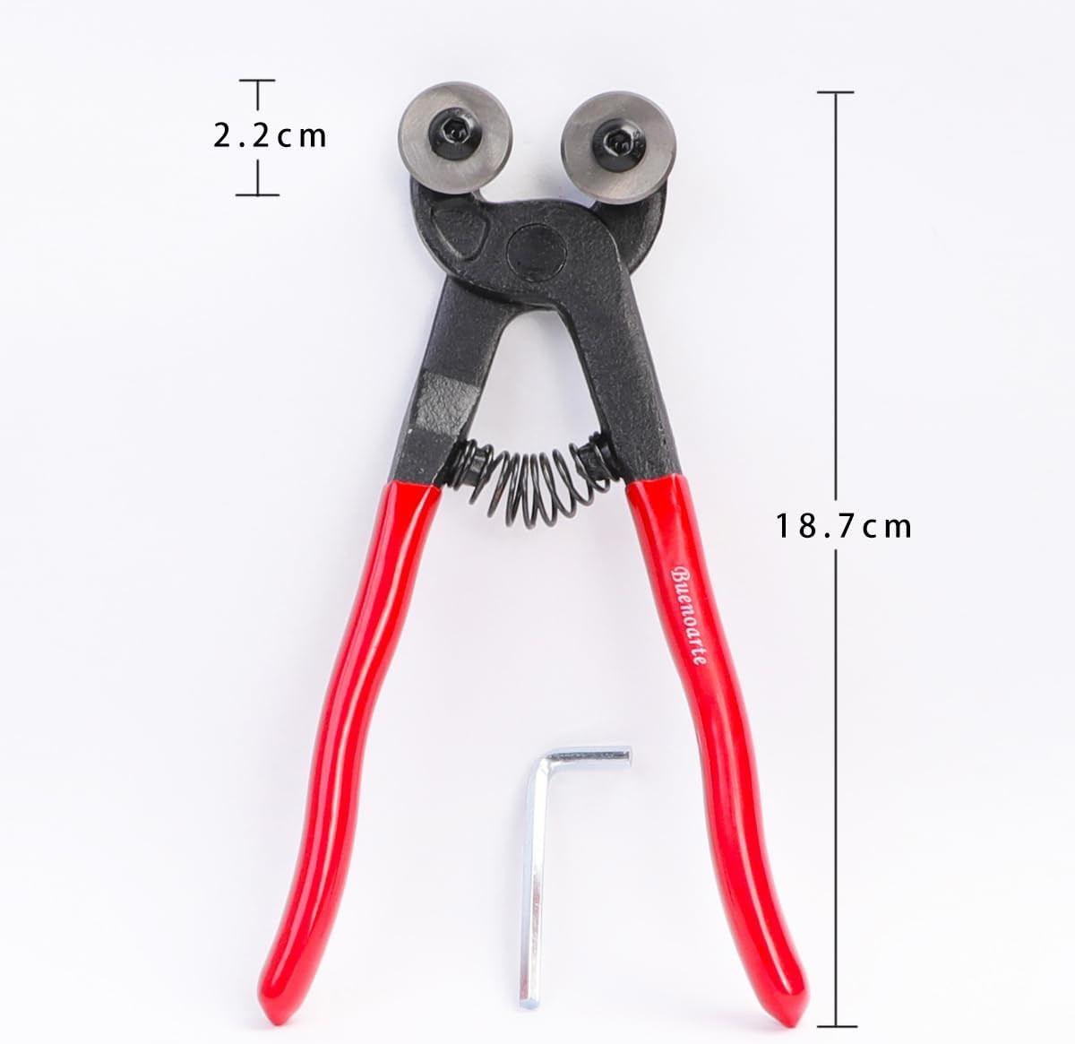 Glass Tile Nippers 7-Inch Heavy Duty Wheeled Mosaic & Ceramic Cutter Soft Grip