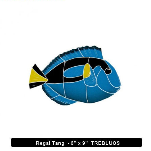 Regal Tang Tropical Fish Pool Mosaic wall patio walk drive table bar top Bath