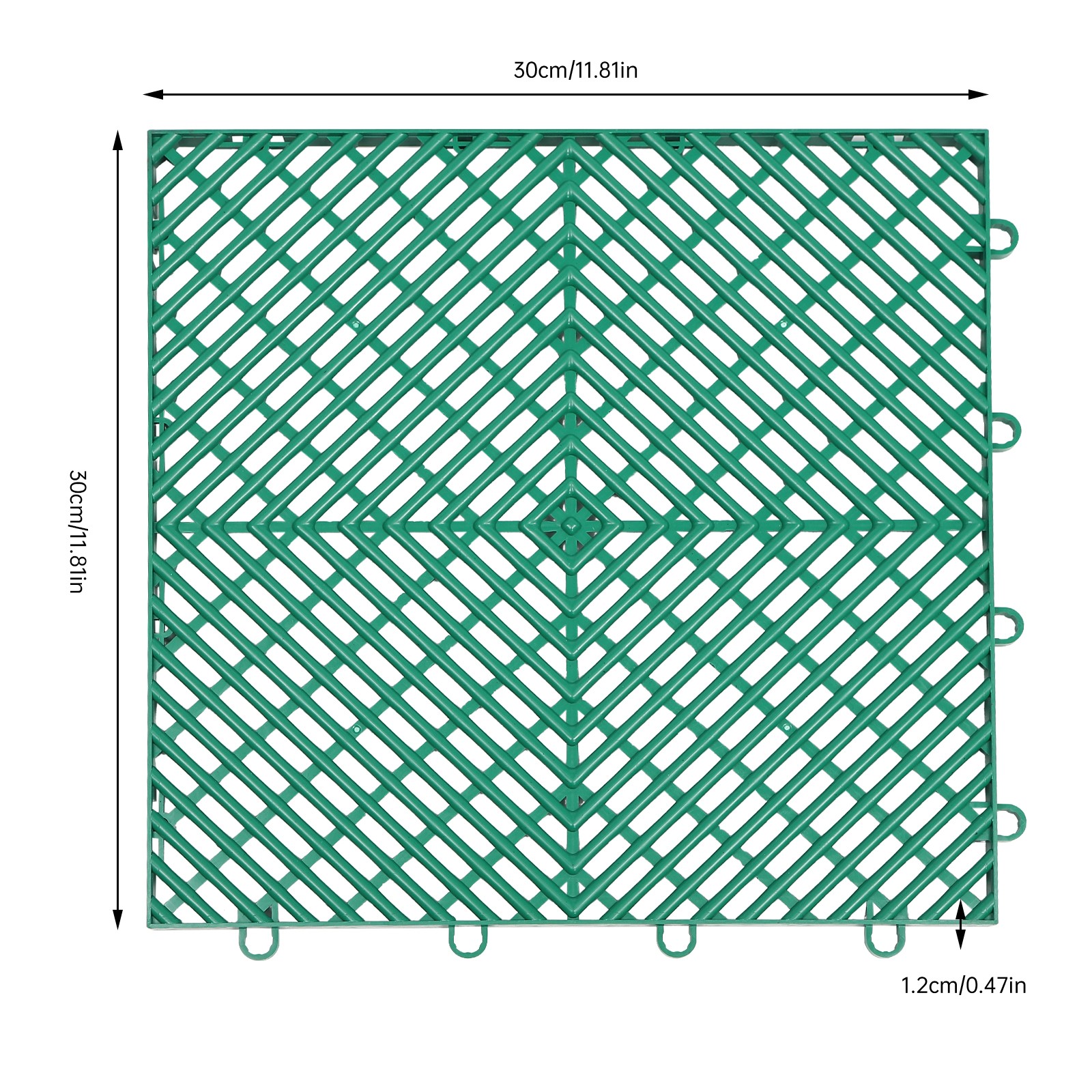 New Interlocking Garage Floor Tiles 50 PCS Deck 12″x12″ Snow Water Drainage