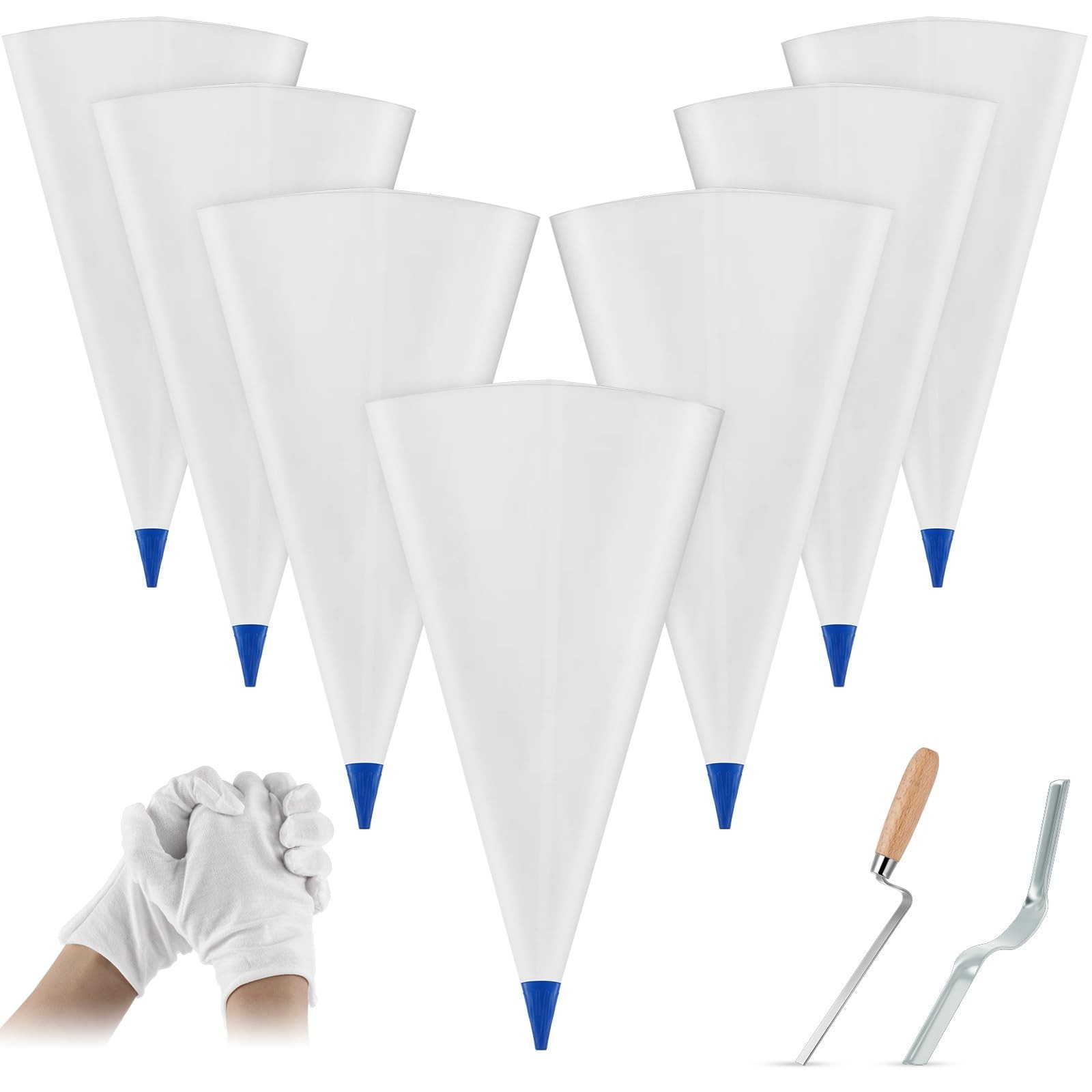9-Piece Tile Grout & Masonry Tool Set – Cement Sealer Bags, Brick Jointer, Tuck
