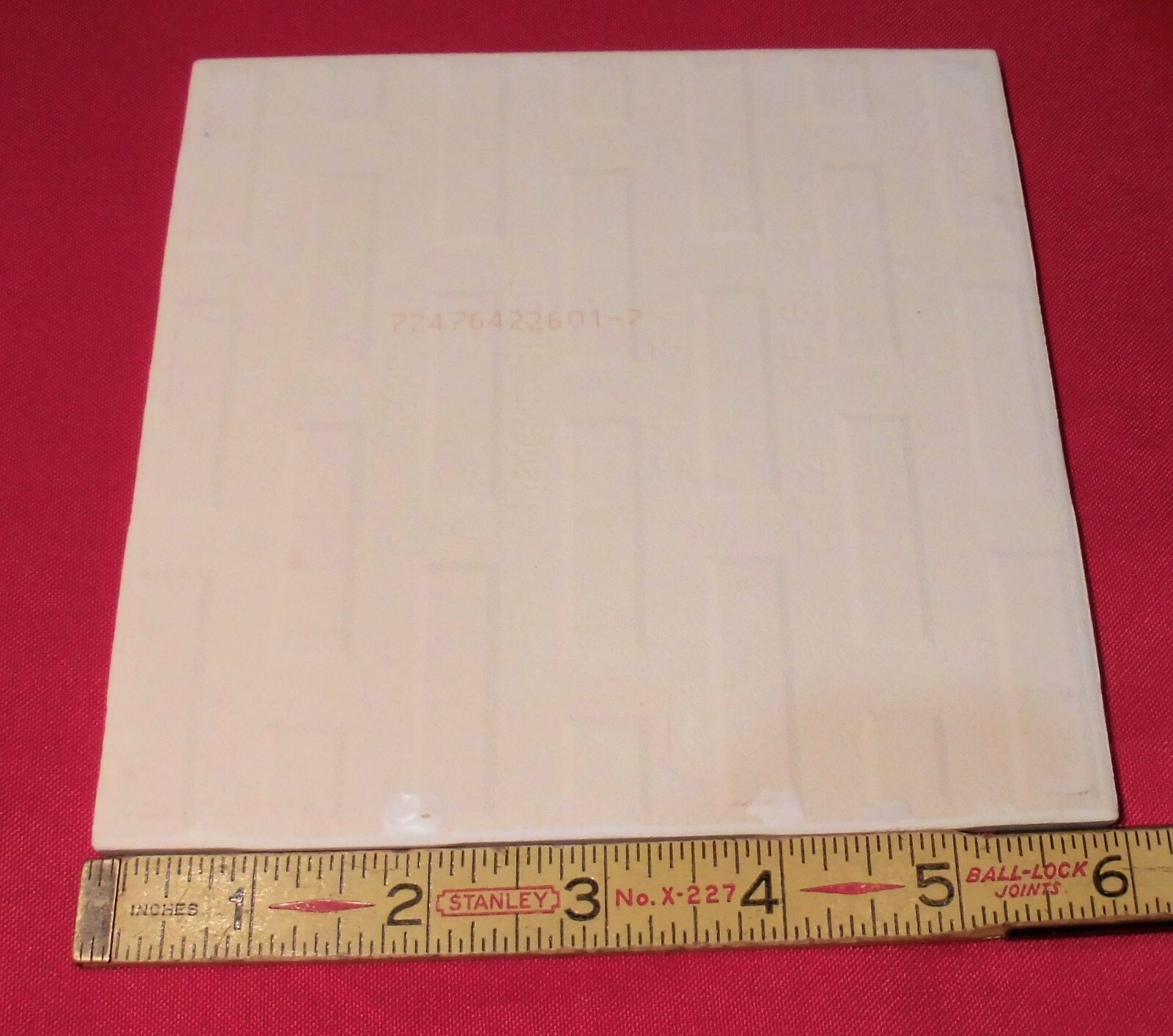 1 pc. *Designer White* Matte Ceramic Tile: 6″ X 6″ New Stock, Made in Brazil