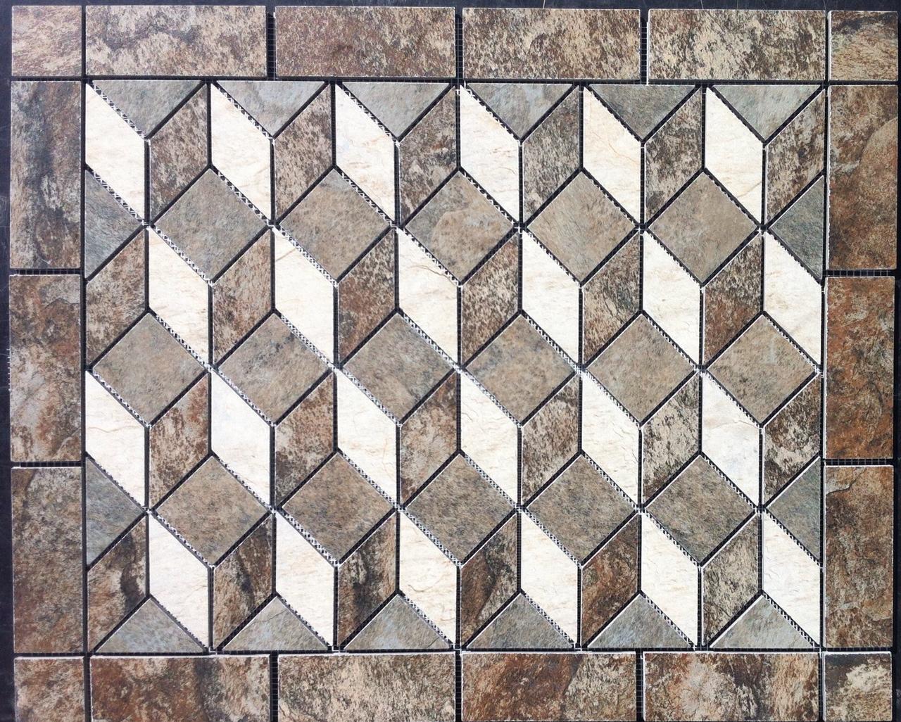 20 3/4″ X 25 9/16″ Tile Medallion- Daltile’s Franciscan Slate tile