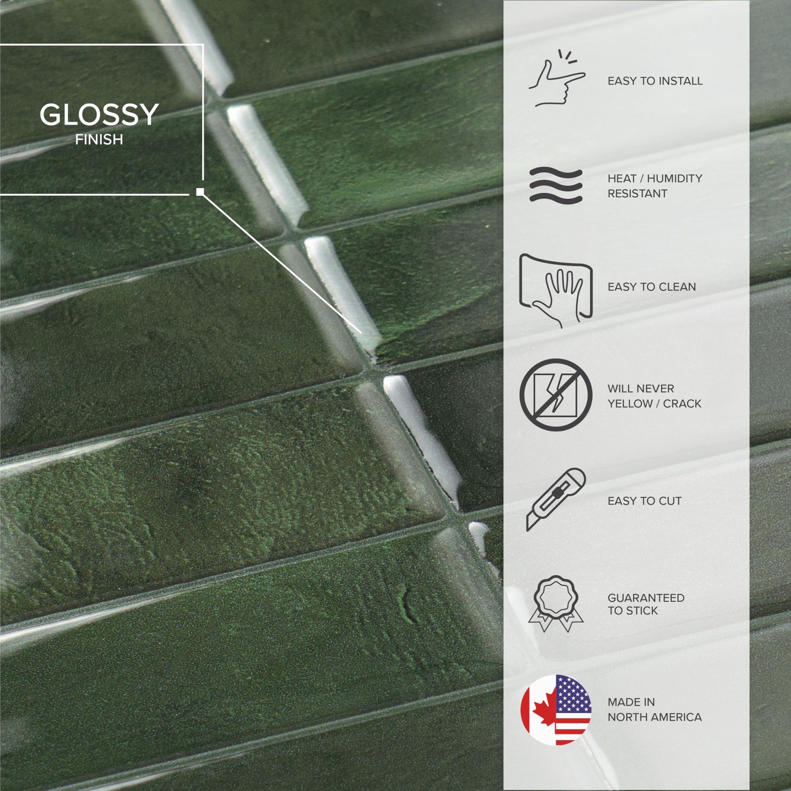Smart Tiles SMART TILES Peel and Stick Backsplash – 5 Sheets of 11.43” x 9”…