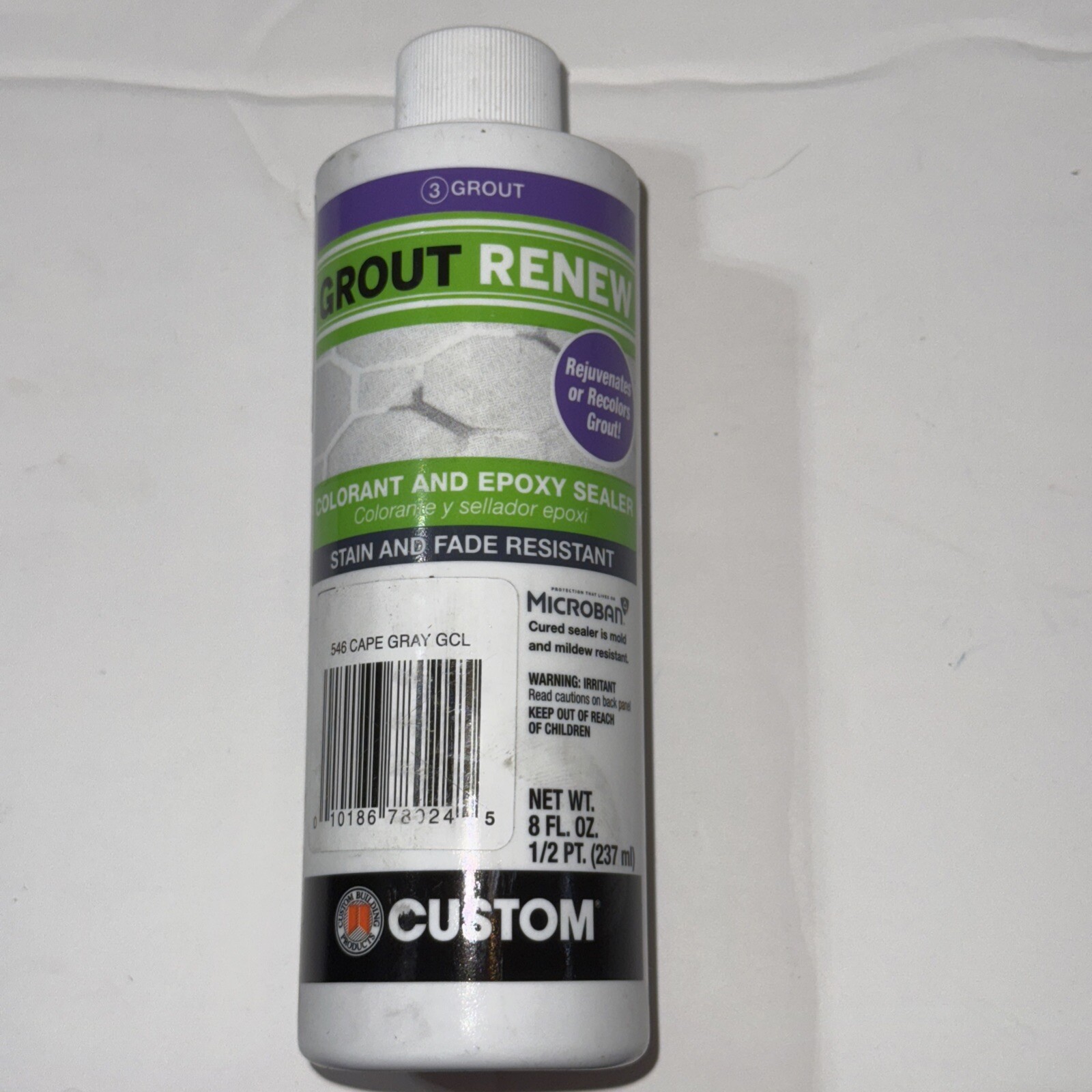 Grout Renew Colorant & Epoxy Sealer 8 fl oz, 546 CAPE GRAY GCL Free Shipping