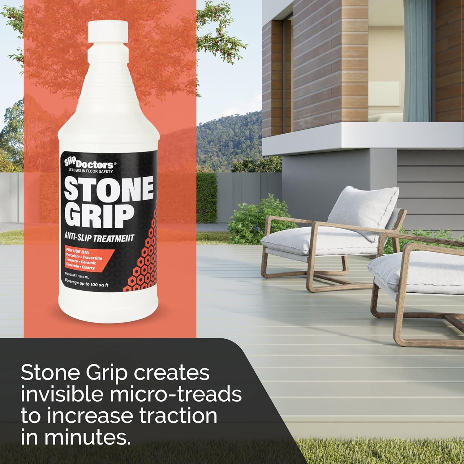 Stone Grip Industrial (Quart) Non-Slip Floor Treatment for Tile and to…