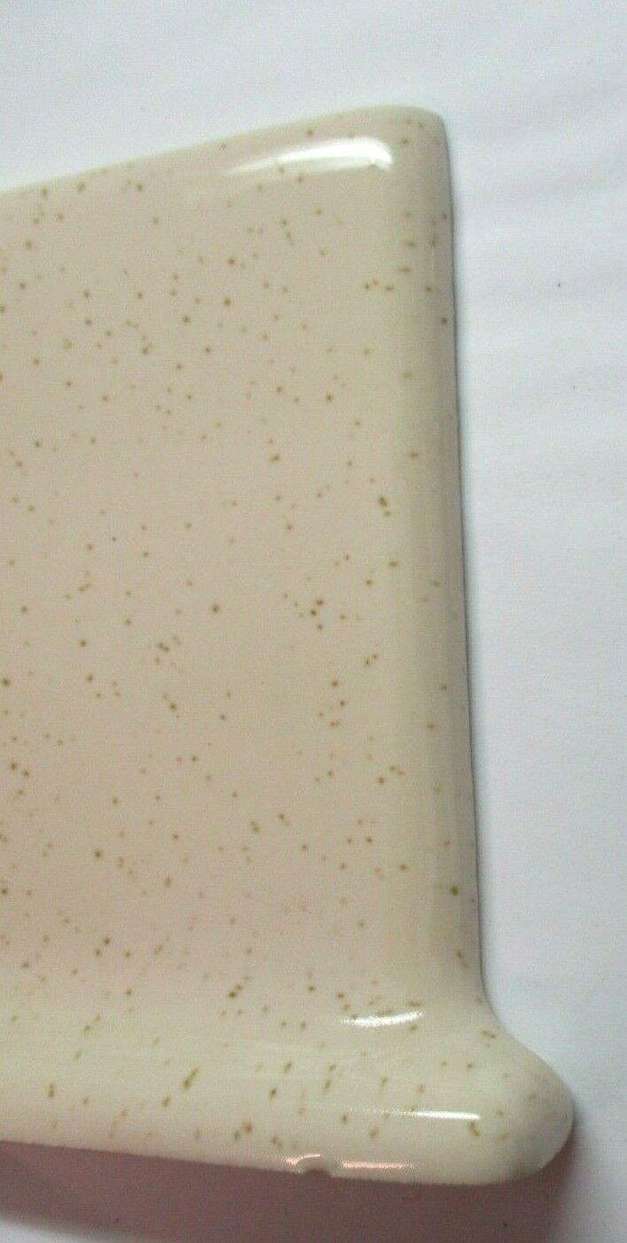 1 Cove Base Left Side Outside Corner Wall Tile Wheeling 4-3/8 Brown Specks Beige