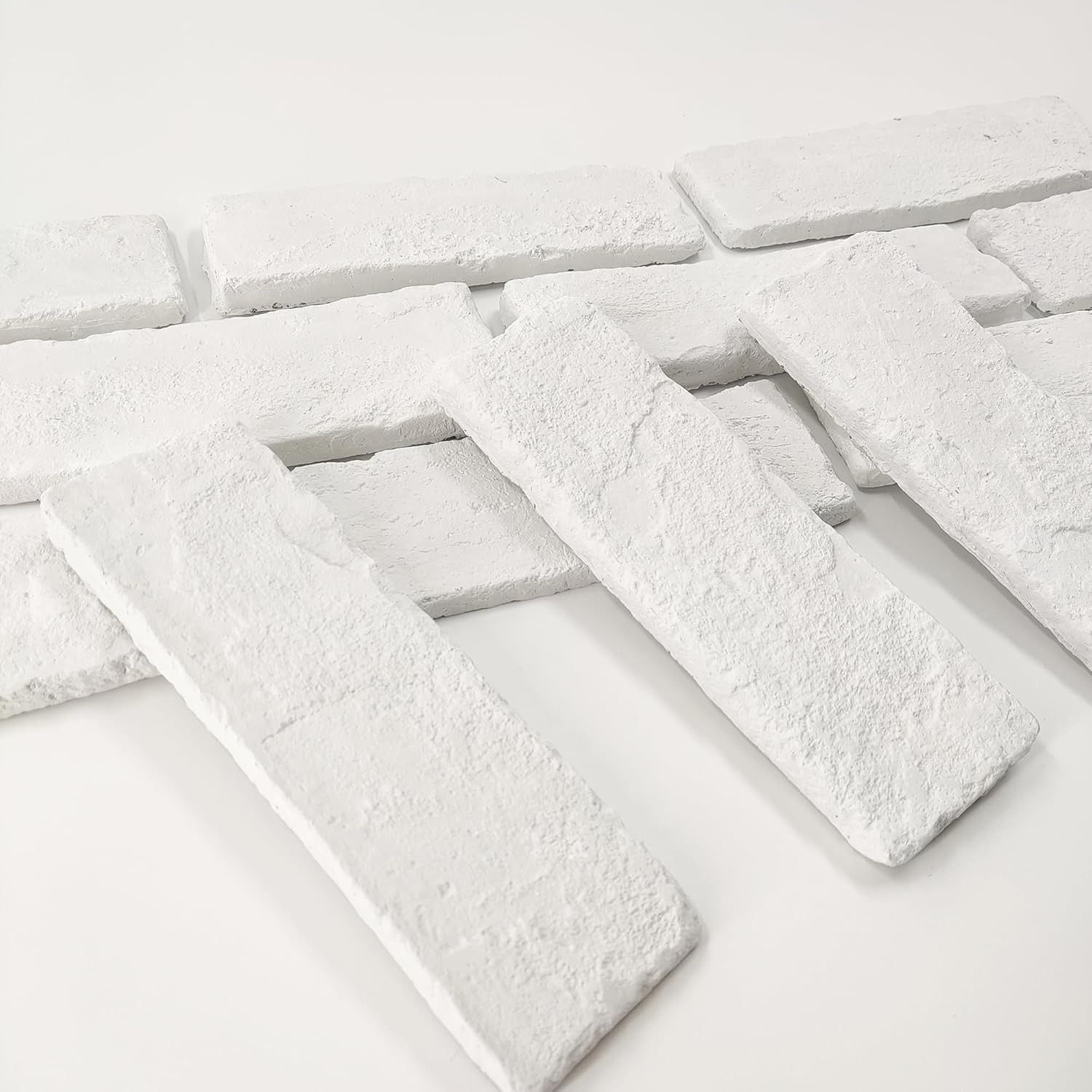 40 Pcs White Thin Brick Veneers for Interior and Exterior Wall Decor (7 Sq.Ft)