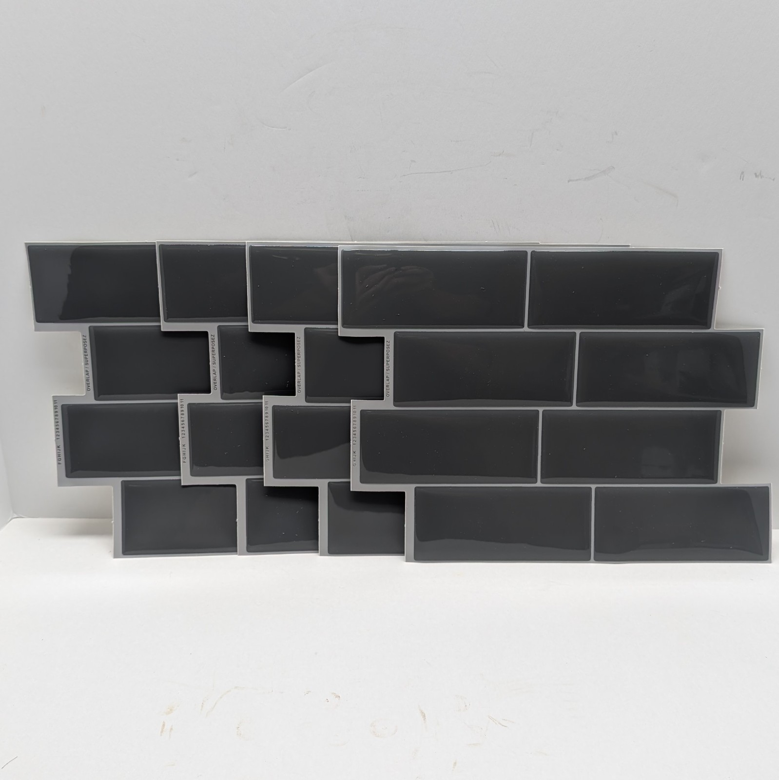 Smart Tiles Vinyl Adhesive Wall Tile 1 Pack of 4 Metro Grigio SM1064-4 (Gray)
