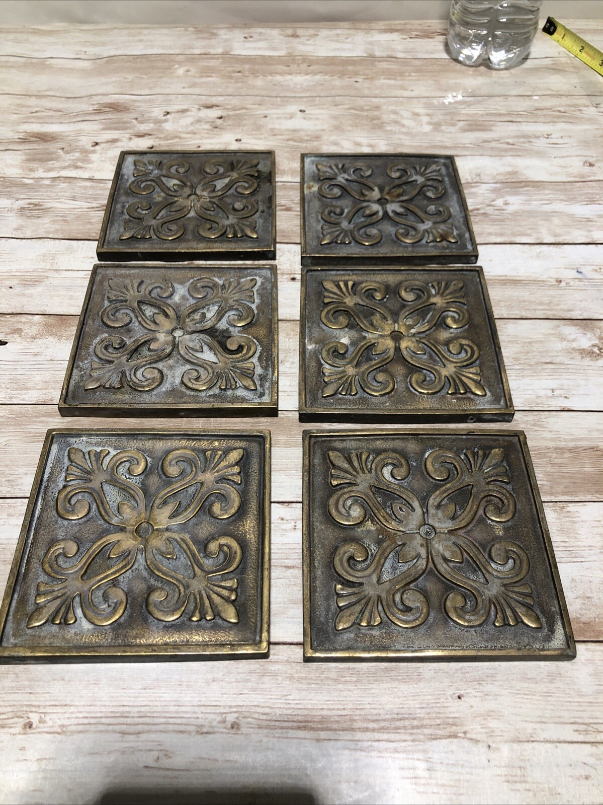 6 AHNZU Massalia Bullion Brass Deco Metal Wall Trim – 4″ x 4″ Frieze Accent