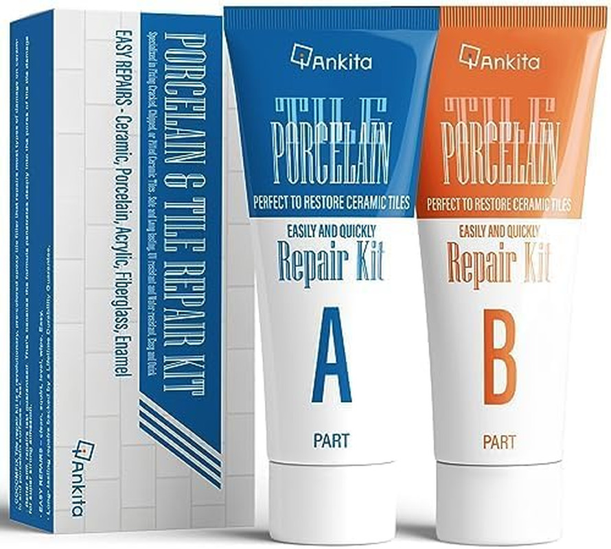 Tile Repair Kit (Pure White), Ceramic & Porcelain Tile Chip Repair Kit with Supe