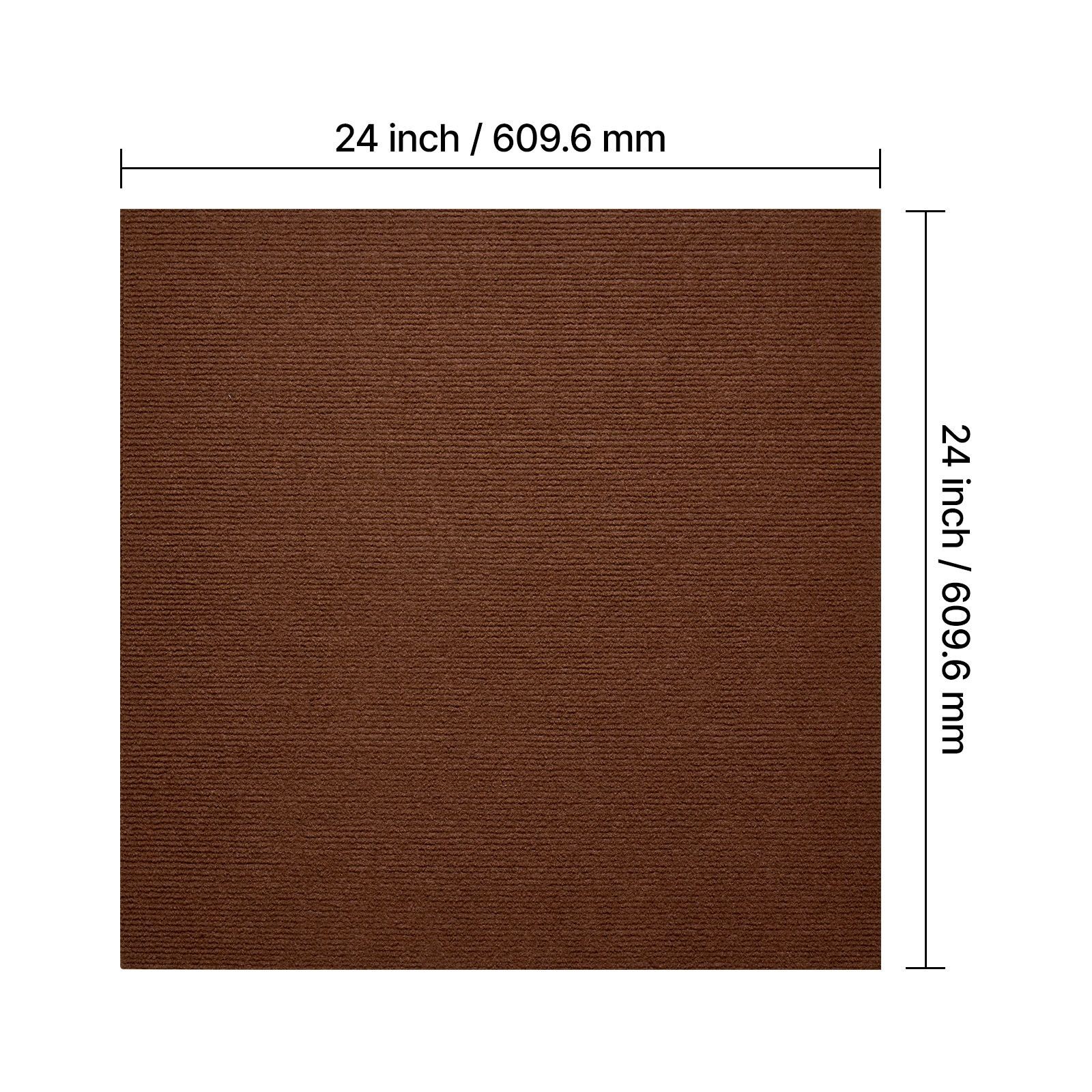 Carpet Tiles Peel Stick 24x24in, 20 Pack for Living Room