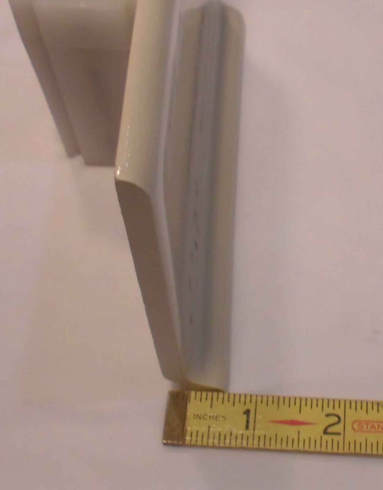 1 pc. Gloss Almond: Bullnose Top Cove-Base Ceramic Tile: 6″ X 4-1/4″ Monarch Co.