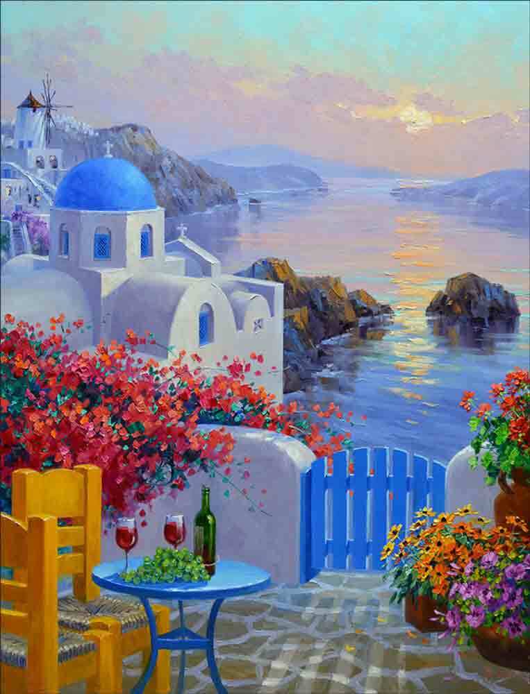 Mediterranean Accent & Decor Tile Mikki Senkarik Art MSA165AT
