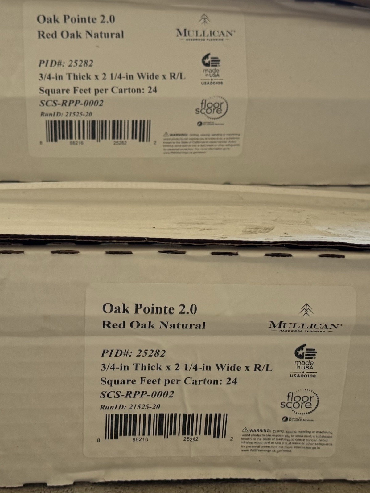 Mullican 25282 Oak Pointe 2.0 3/4” Thick 2 1/4″W Red Oak Natural Hardwood Floor