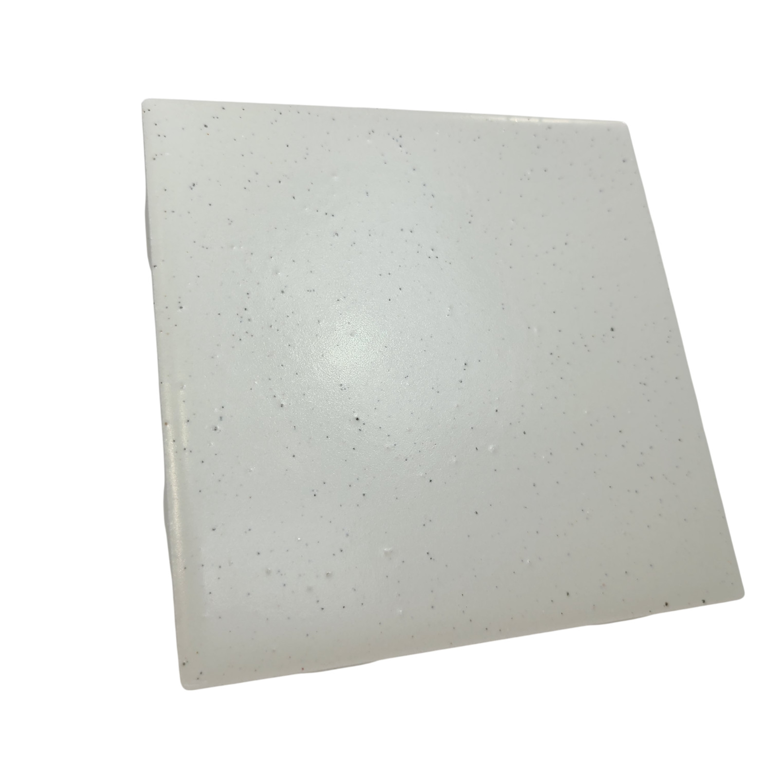 Freckled 4.25 in Ceramic Tile Specs Dots Subway Square Vintage Off White Matte