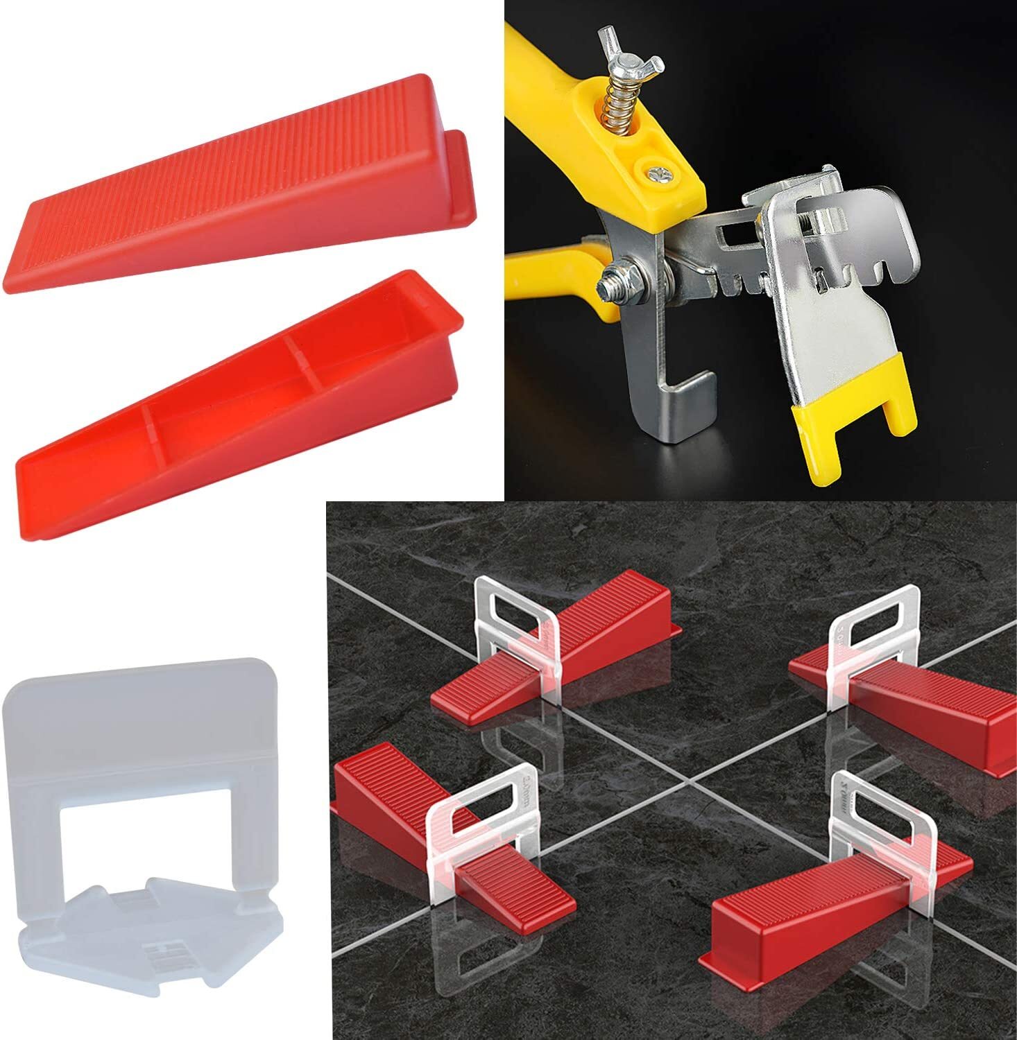 500pcs Tile Leveling System Kit 1/8″ Reusable Floor Wall Tiles Leveler Spacers
