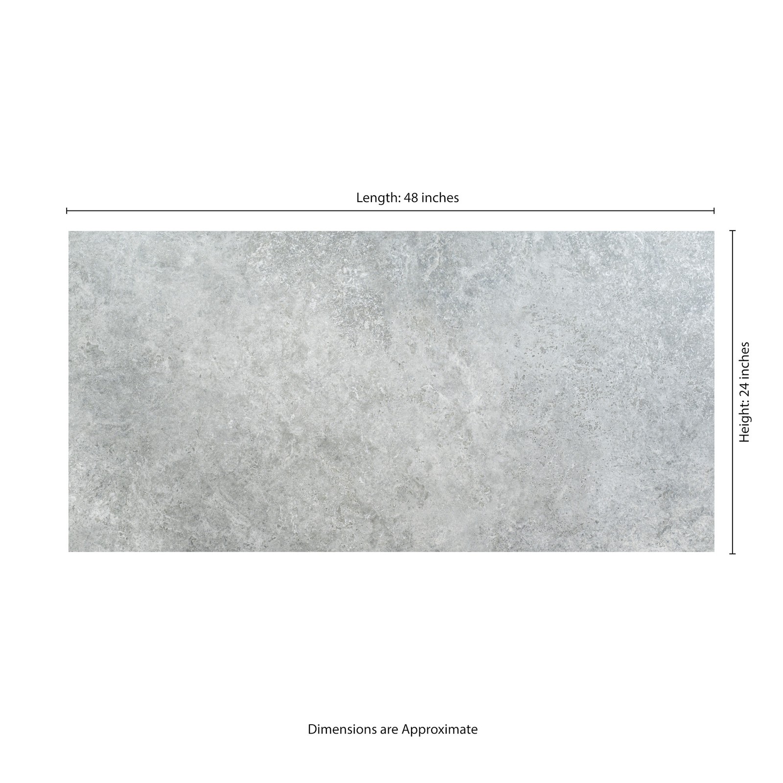 Ackland AKLNPLUC24X48M-EA Lucenta 24 in. x 48 in. x 0.78 in. – Sterling
