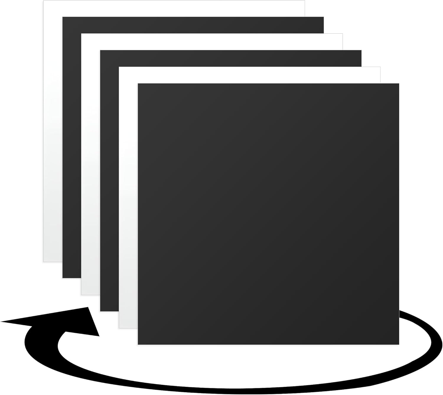 6-Pack 2×2 Ft Aluminum Drop Ceiling Tiles – Reversible Black & White