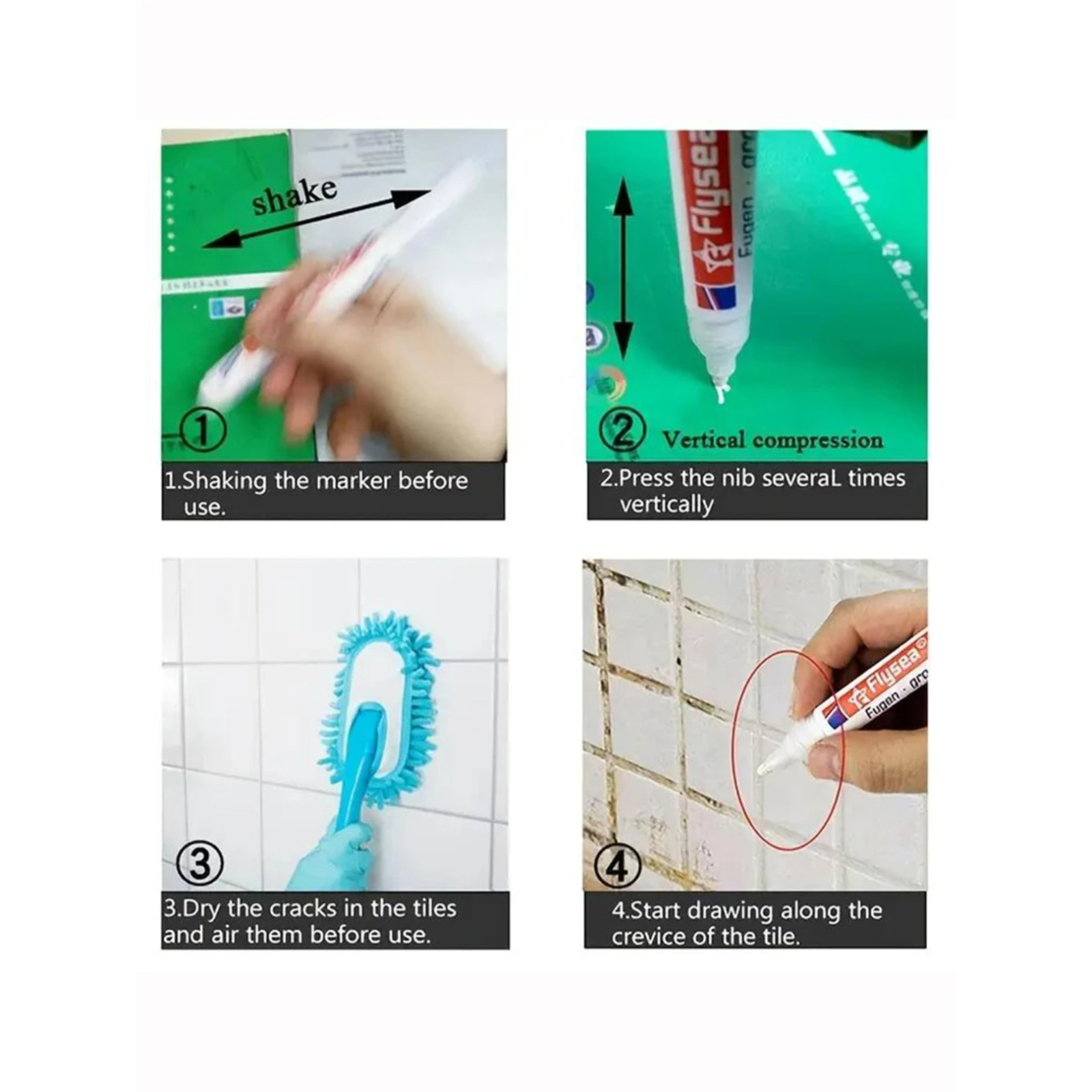 Grout Pen Waterproof Tile Gap Repair Paint Marker Mouldproof Filling Agents