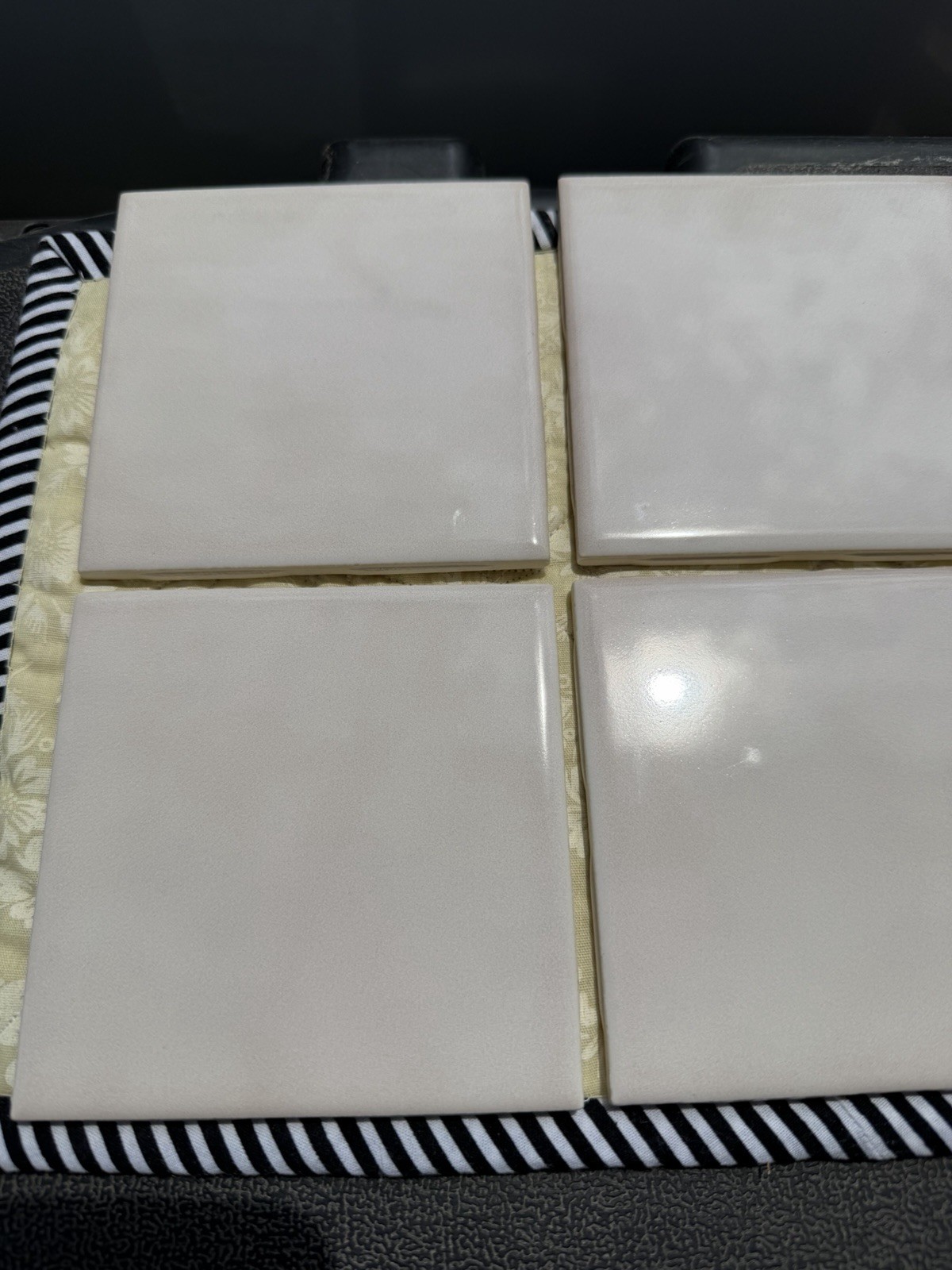 Vintage Pale Pink Tile, Smooth Glossy Ceramic Square Tiles, 4 3/8″ x 4 3/8″