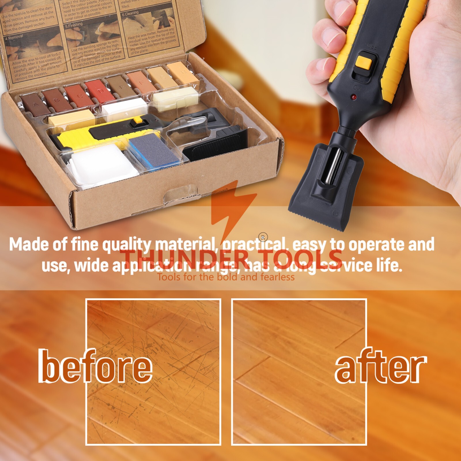 Household Laminate Repairing Kit Floor Repairs Kit DIY Multifunctional Wood
