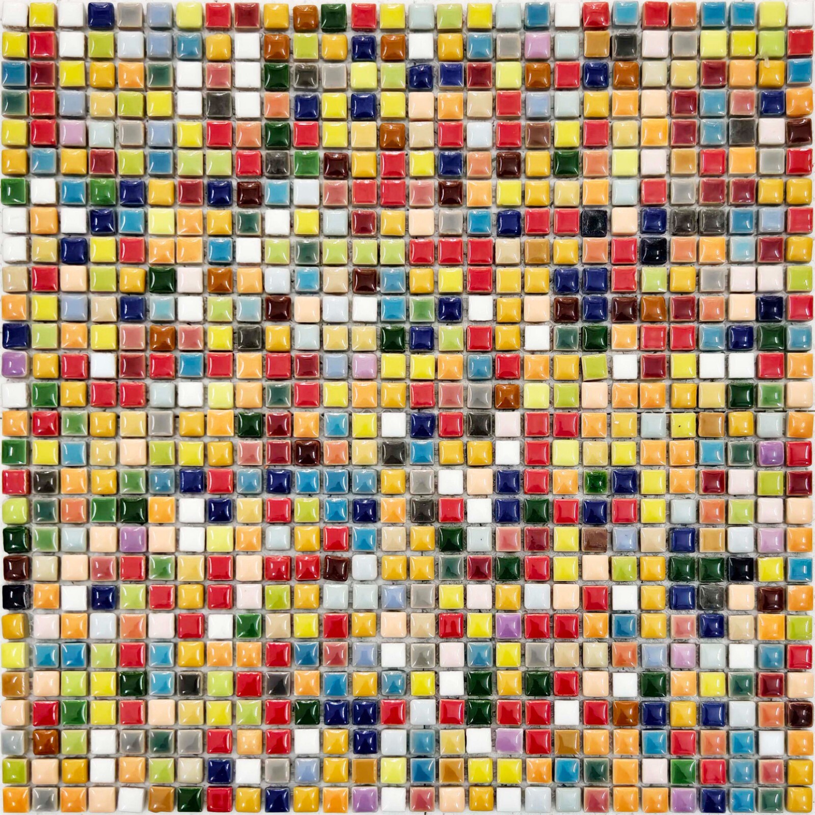 Multi-colored Ceramic Mosaic Mini Square Glazed Porcelain Floor & Wall Tile