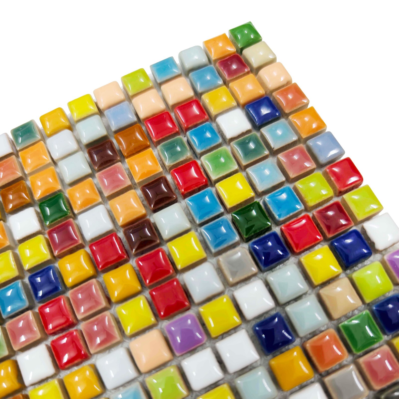 Multi-colored Ceramic Mosaic Mini Square Glazed Porcelain Floor & Wall Tile