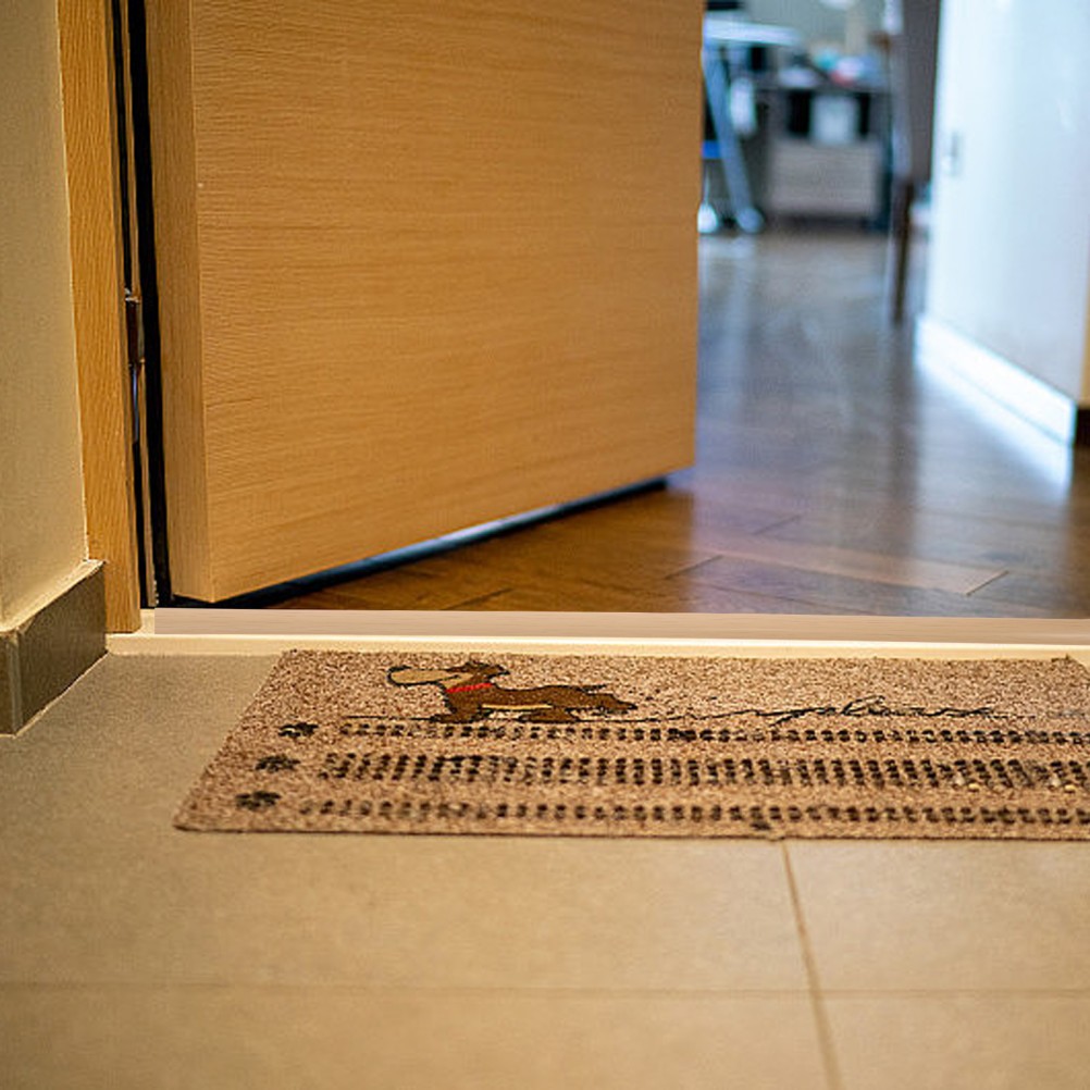 Home Entrance Threshold Ramp Strip Plastic with Slip Resistant Surface in Beige