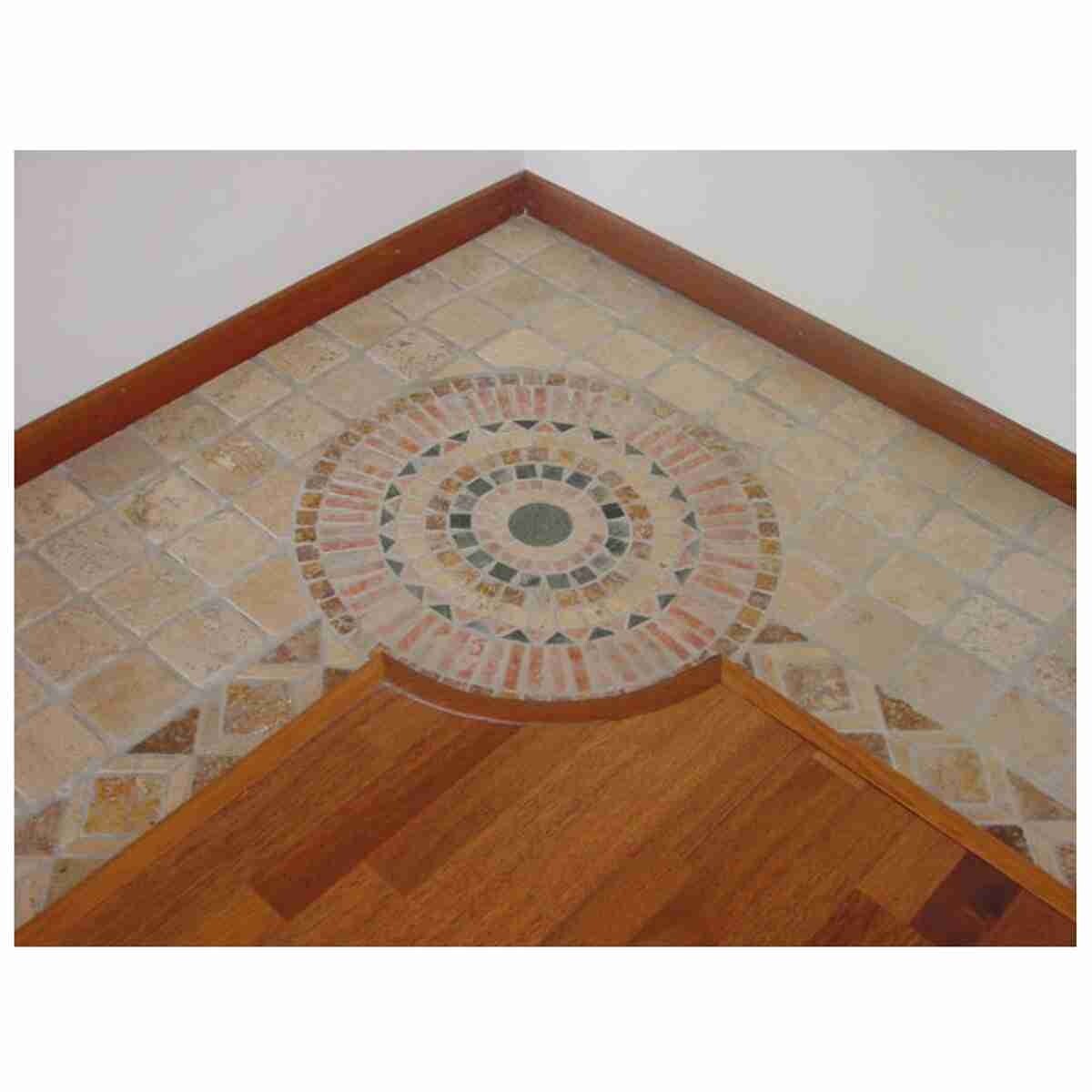 Natural Stone Tumbled Marble Netted Mosaic Floor Decor Medallion DIY Rosonen