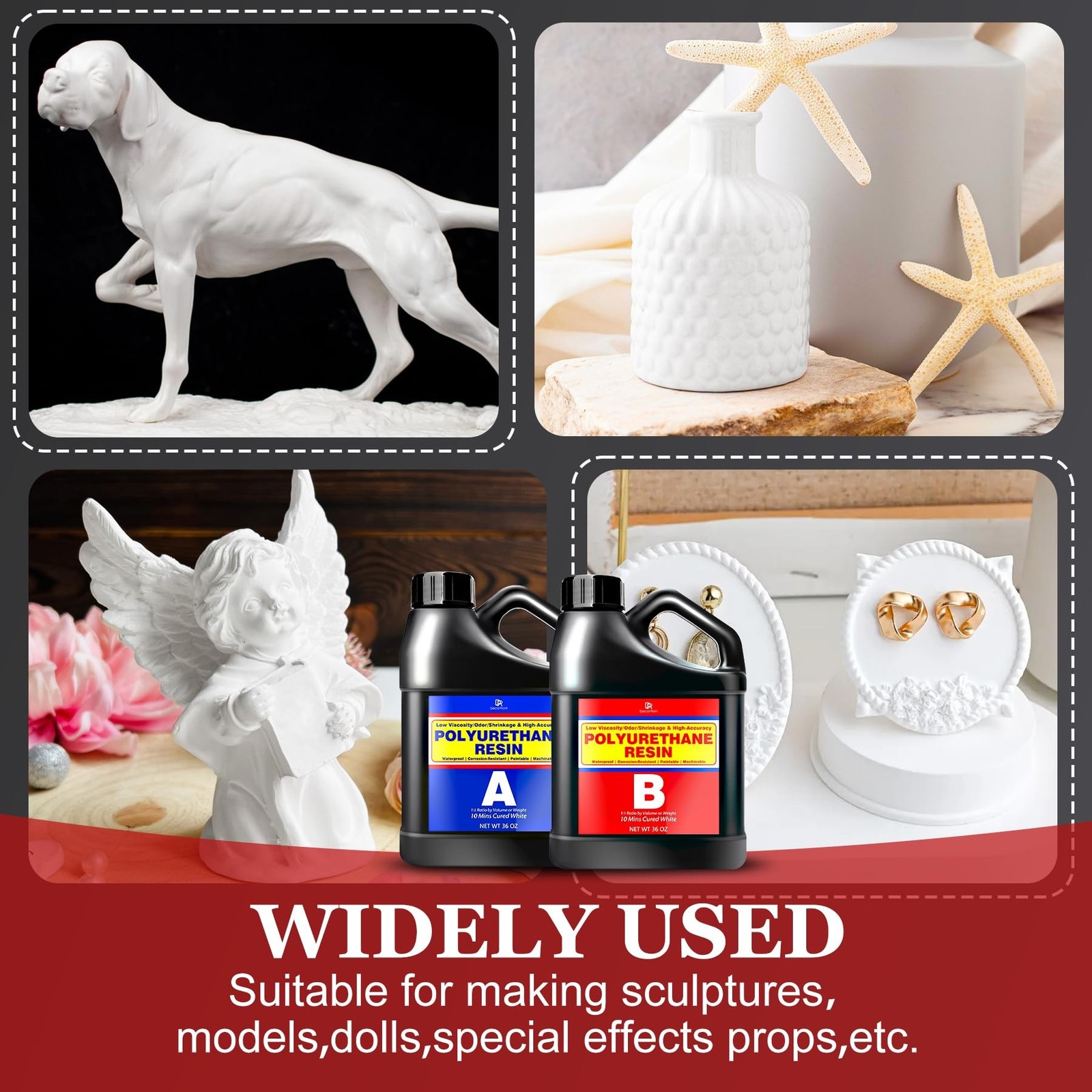 Polyurethane Resin, 72oz Polyurethane Casting Resin, Rapid Curing White, Low …