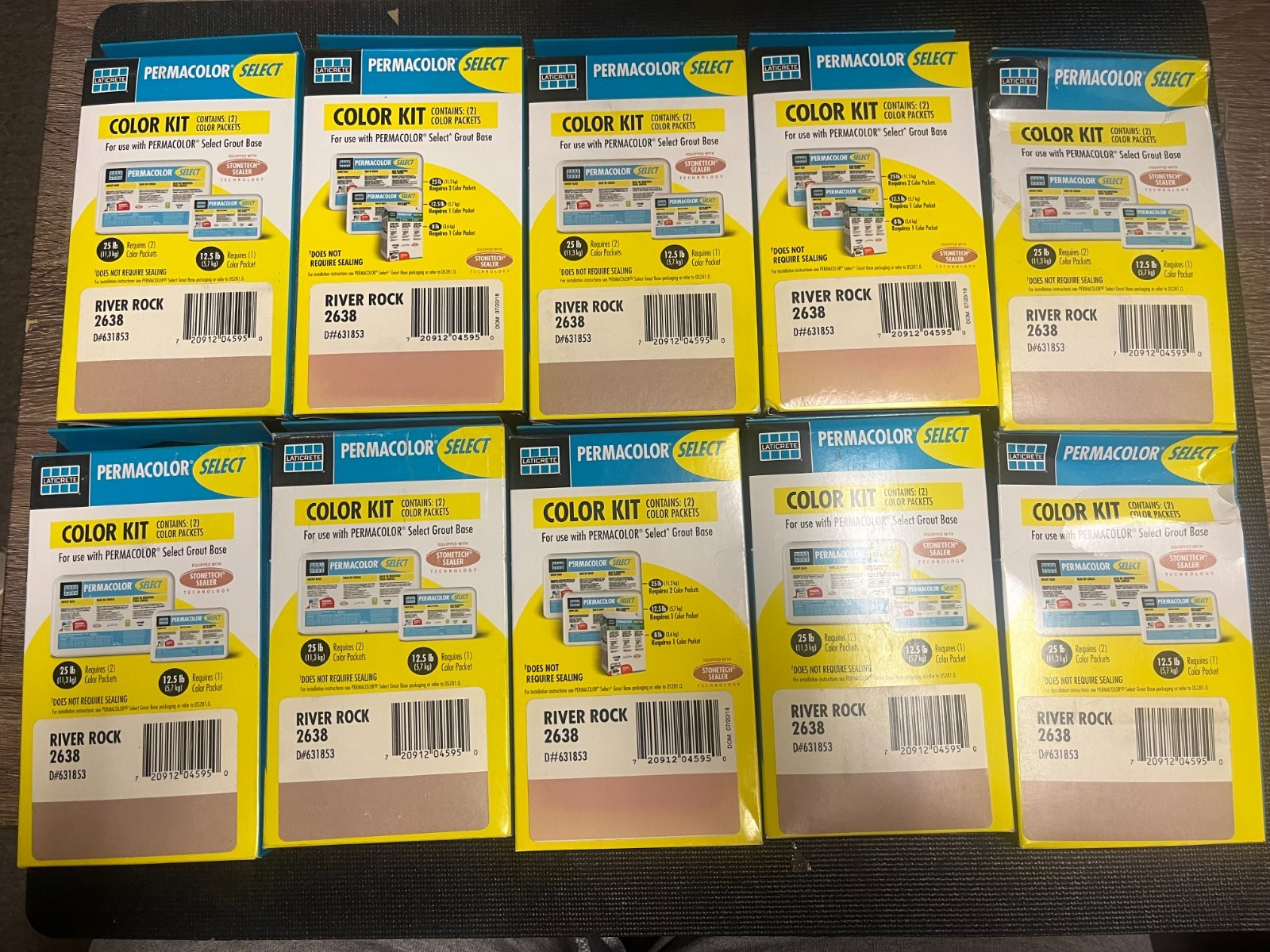 Laticrete Permacolor Select River Rock 2638 Grout Color Kit Lot of 10 New