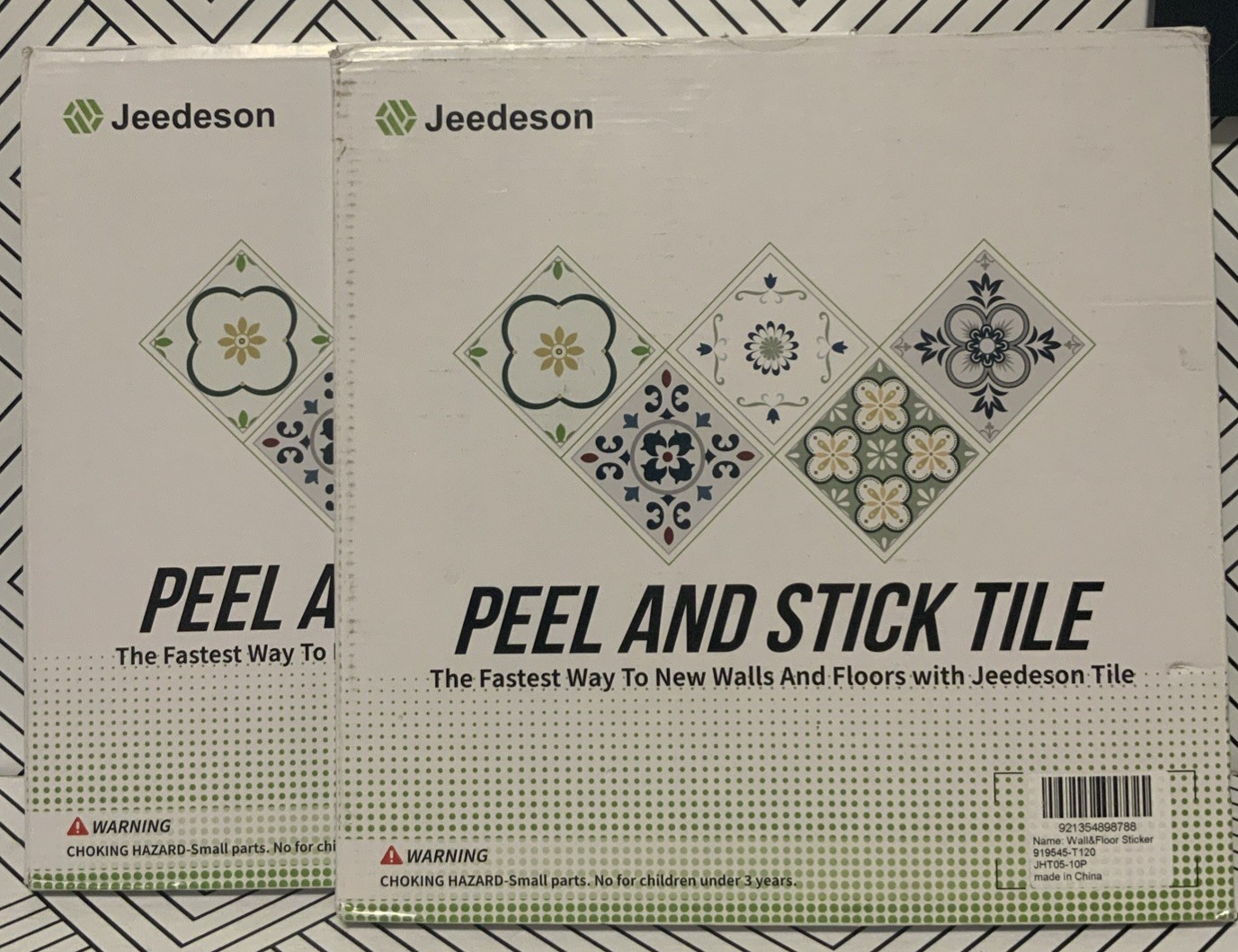 🥥 Jeedeson Peel and Stick Wall Tiles Green 2 pack🆕AS SHOWN 👇