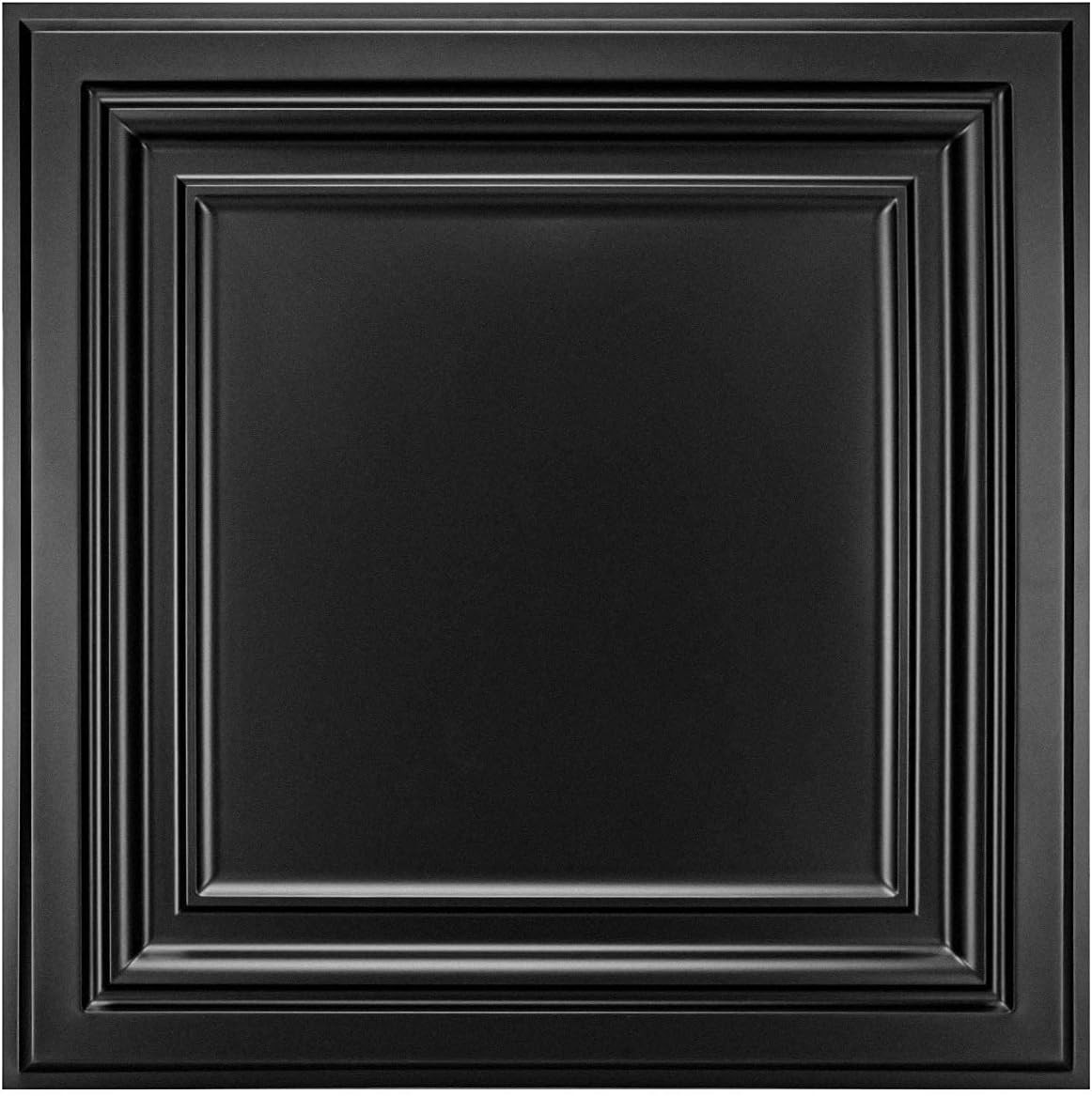 Art3d PVC Ceiling Tiles 2×2 ft Plastic Sheet Black 12 Pack