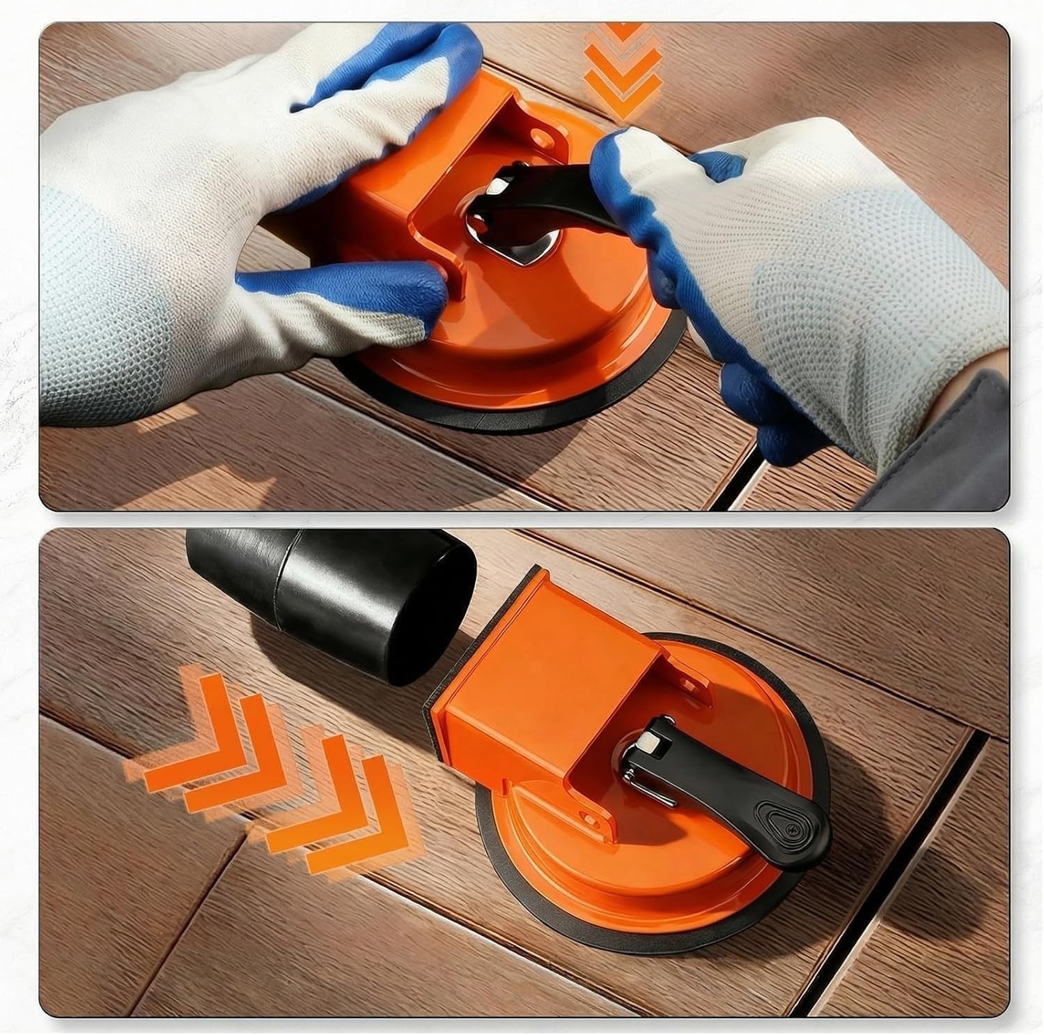 Floor Gap Fixer Tool with Suction Cup for Hardwood-Laminate and Vinyl Flooring
