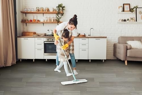 Vinyl Flooring Roll 32 Sq.Ft | 3’4″W X 9’10″L, PVC Leather-Like Linoleum Floor C