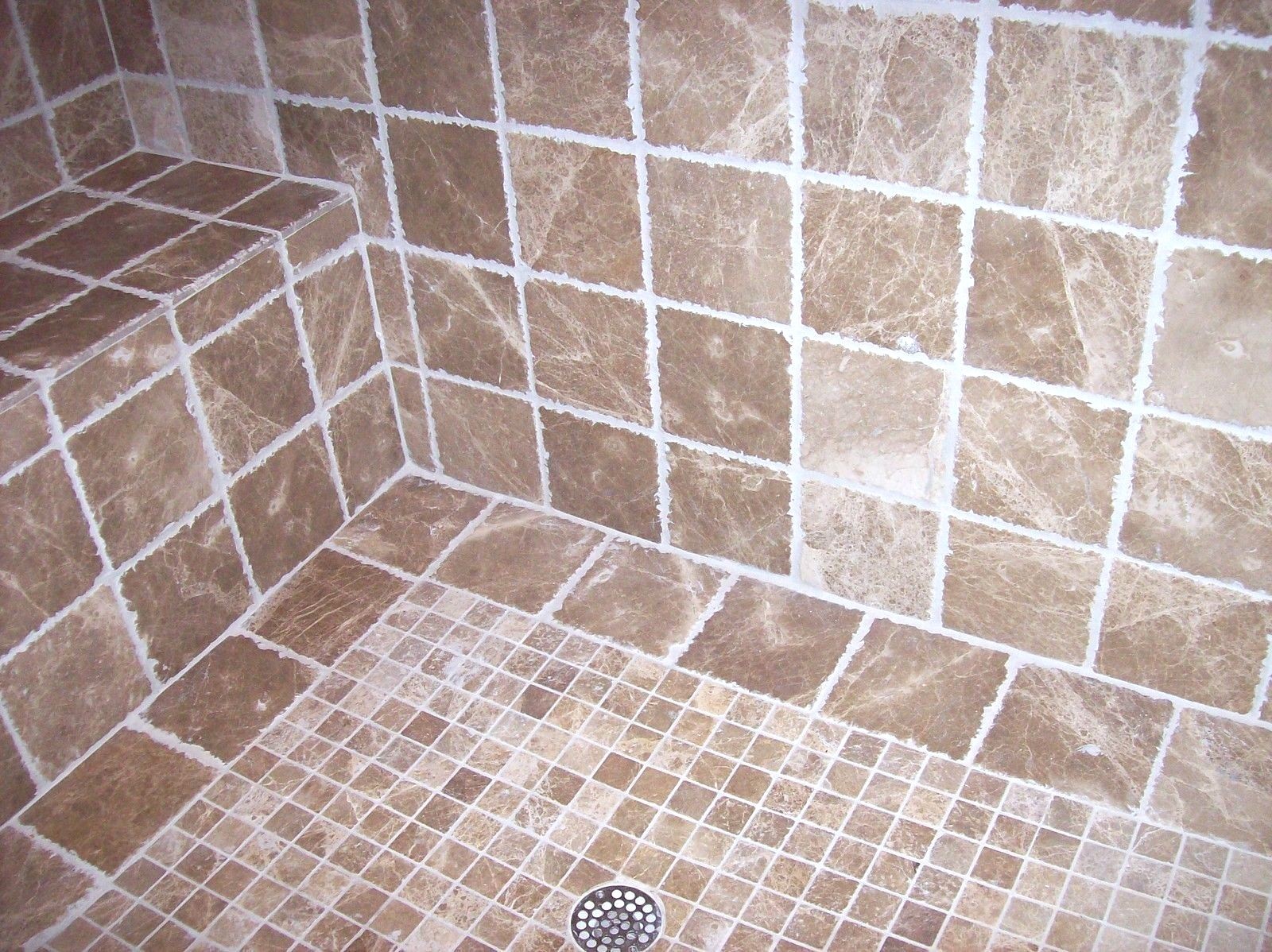 Emperador Light 8″x8″ Aged Finish Chiseled Edge Marble Floor (SOLD PER PIECE)