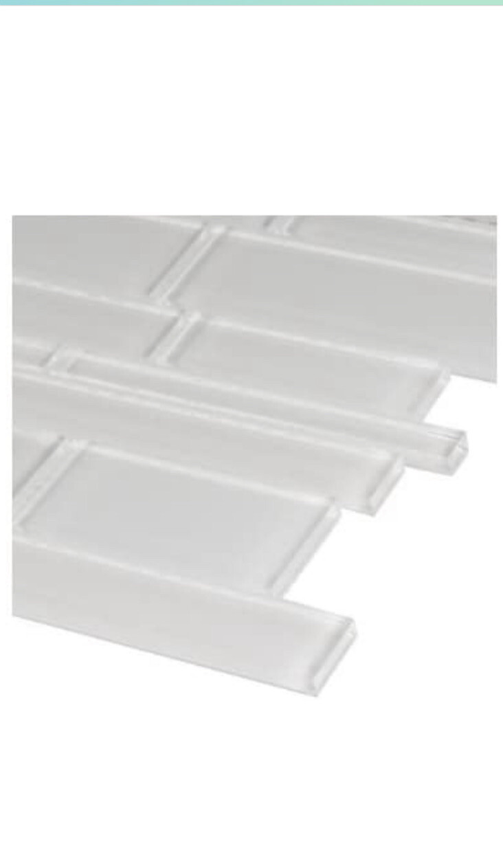 10 PC MSI Ice Interlocking 12x12x8mm Glass Mesh Mounted Mosaic Tile