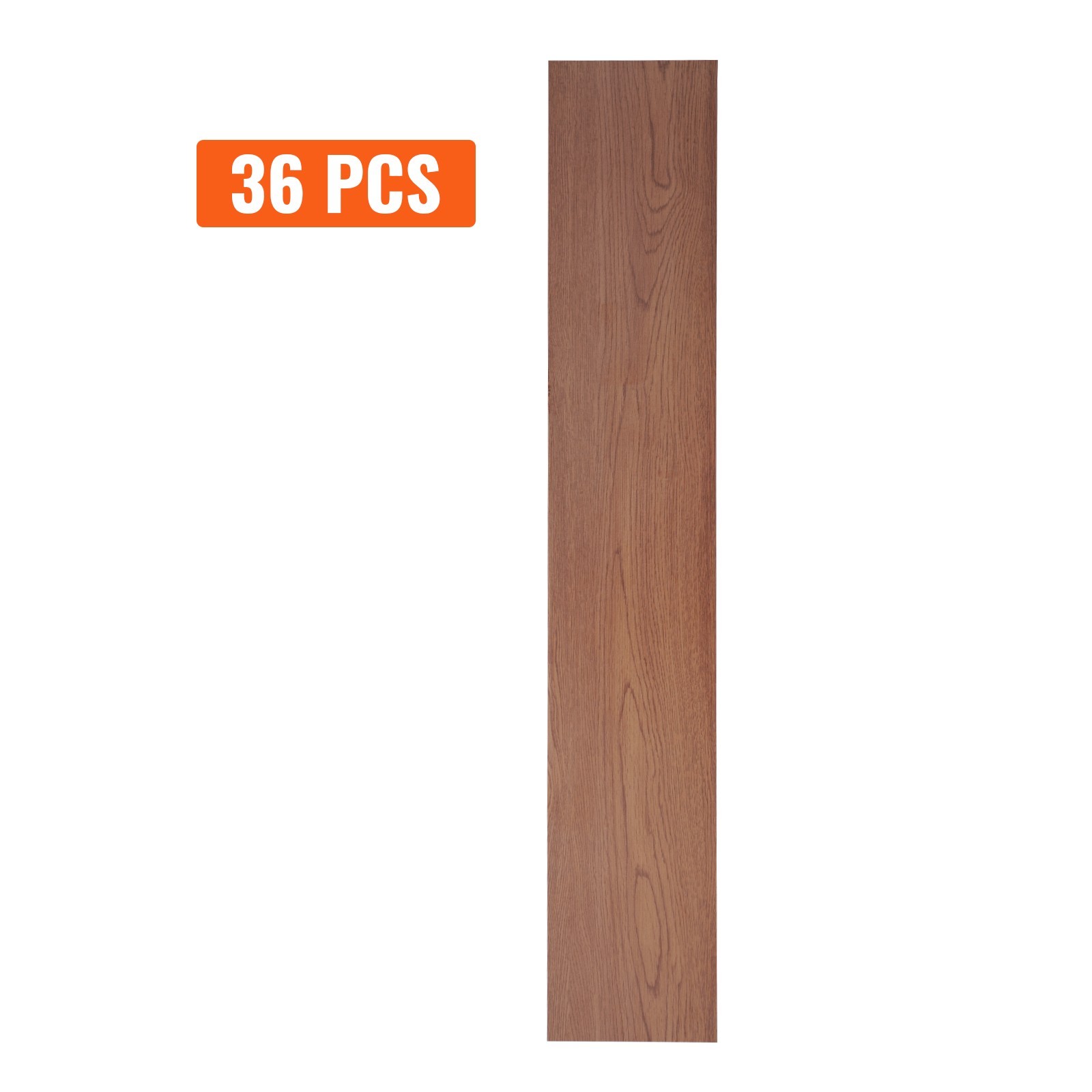 36 Pieces Self Adhesive Vinyl Floor Tiles Dark Brown Wood Grain 2.5mm Thick
