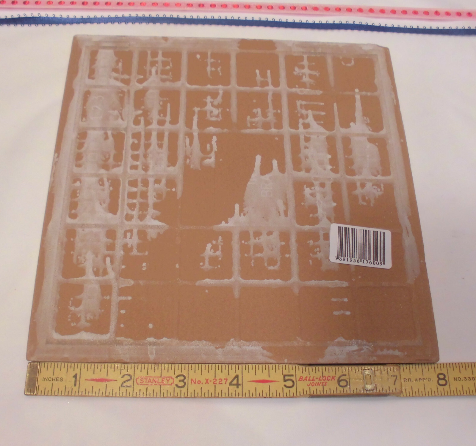 1 pc. Porcelain/Ceramic 8″ Floor Tile; Light & Dark Grays; Medium Textured NEW