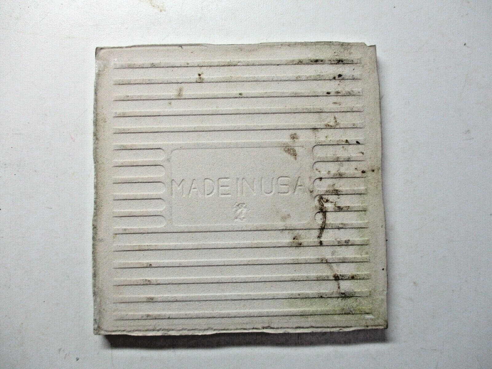 1 Wall Tile Interceramic USA Square 4-1/4″ Satin Cream Light Beige Ceramic Vtg