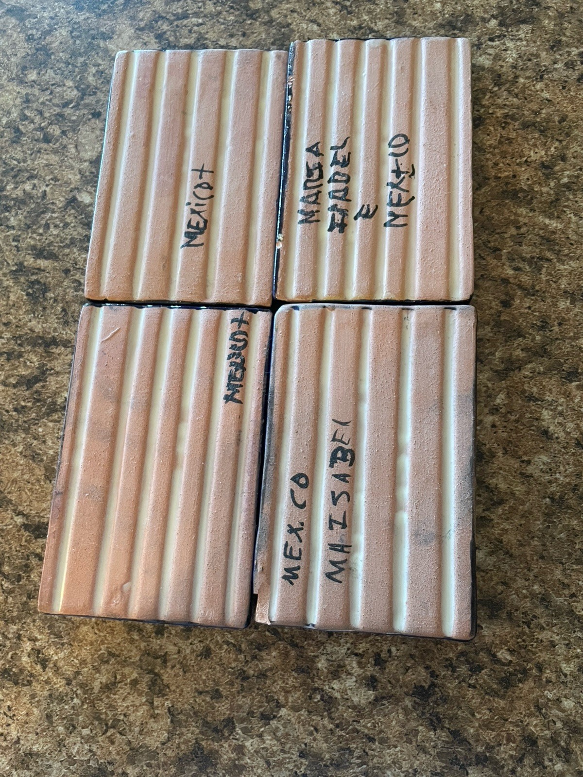 Mexican Glazed Tile House Numbers, 5-1/2″ x 3-1/2″, Colorful Desert Scene