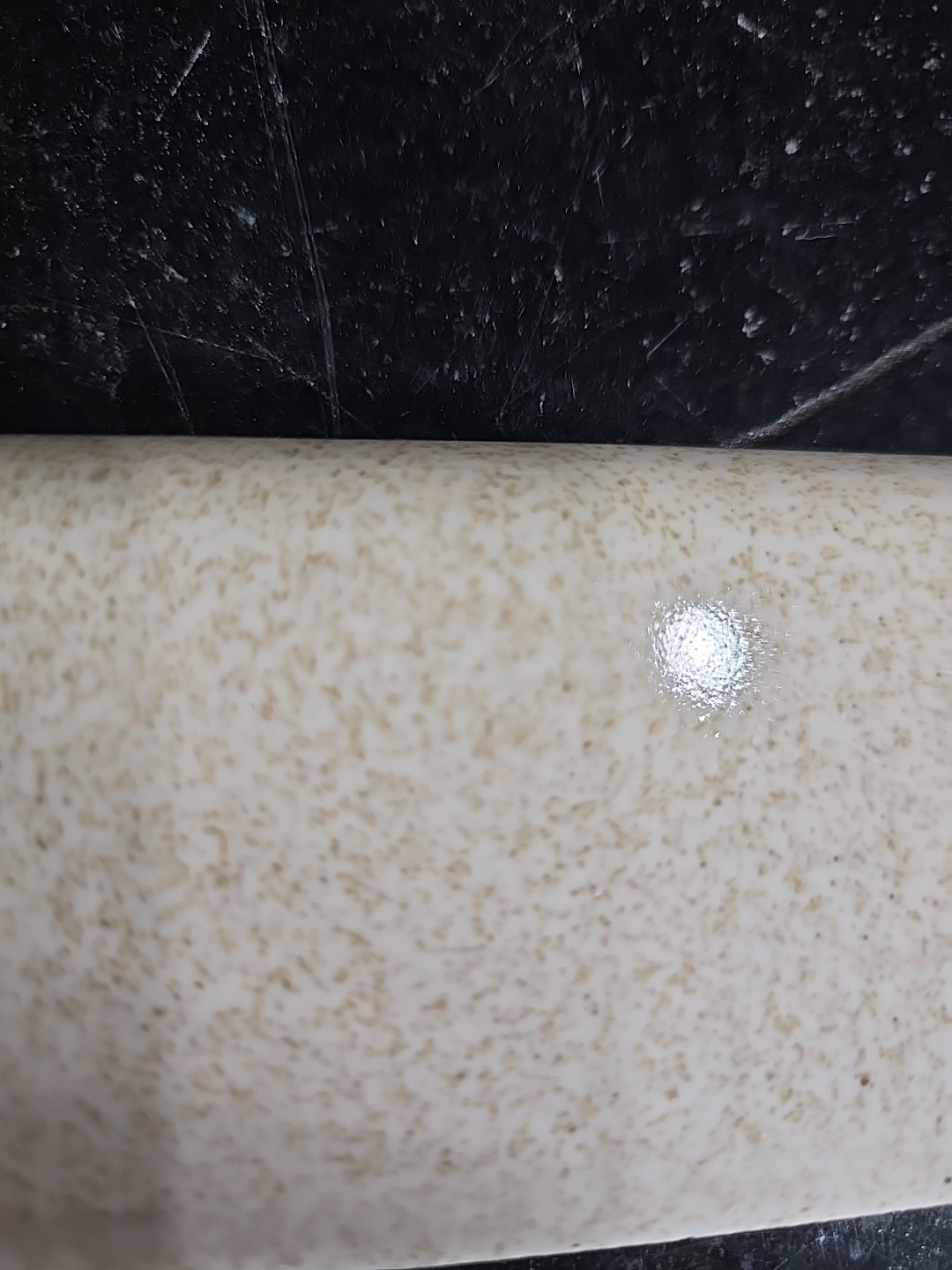 Vintage Robertson 1 7/8″ X 6 1/8″ Bullnose Trim Buckwheat W/gold/silver Specks
