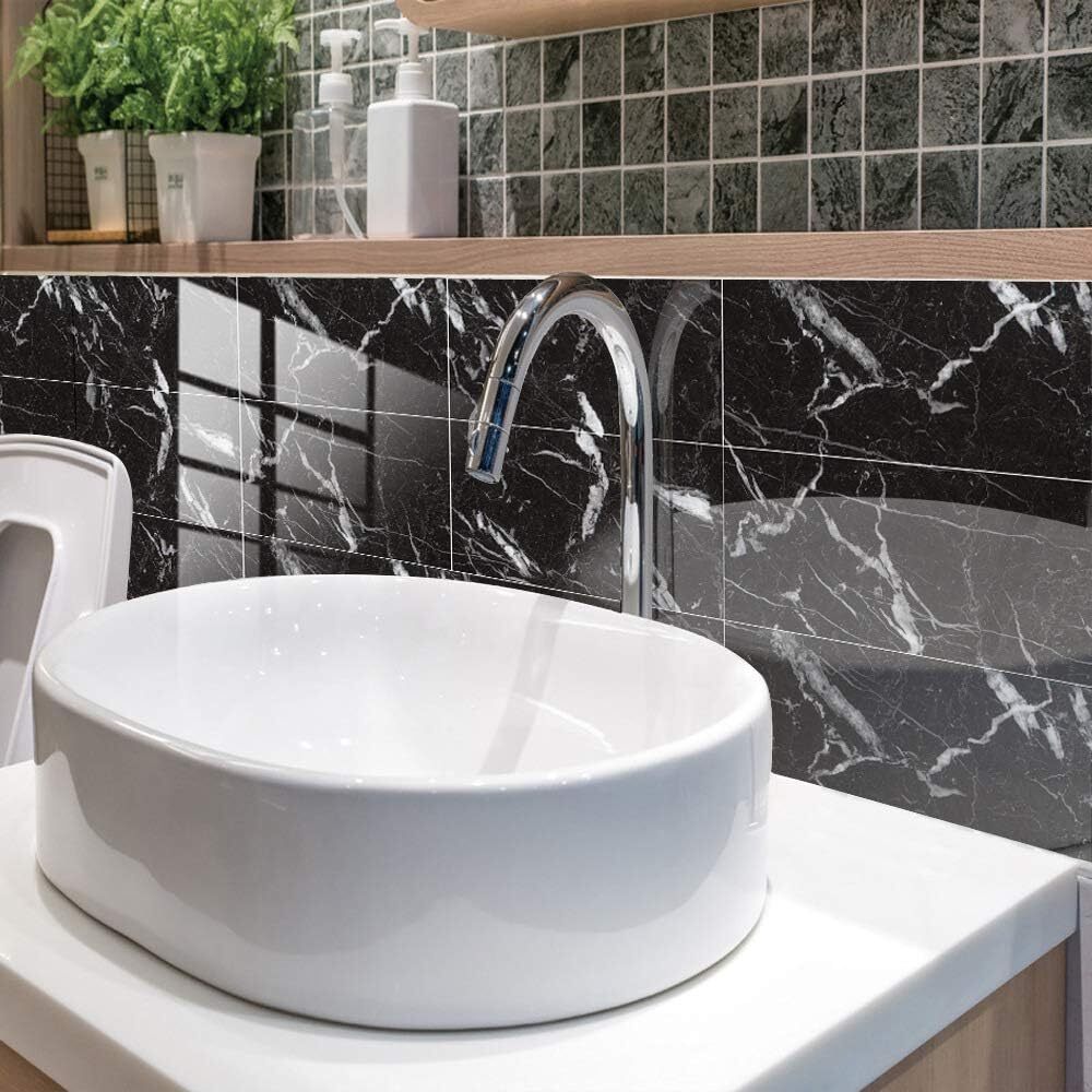 20/40pcs Peel and Stick Marble Floor WallPanels 23.6″x11.8″ PVC Tiles Sticker