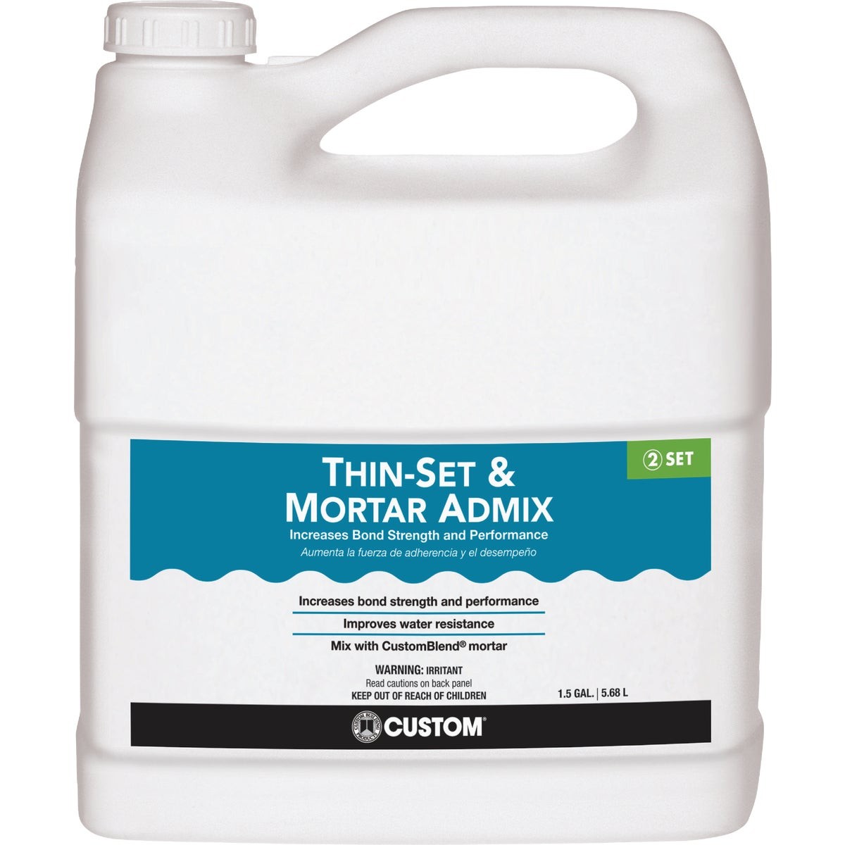Custom 1-1/2 Gal. Acrylic Thinset Mortar & Grout Additive AMA1-2 Custom Building