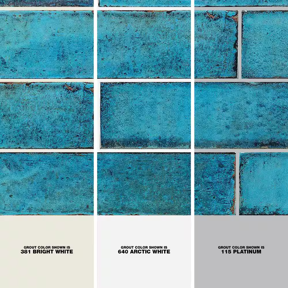 Moze Blue 3 In. X 12 In. 9 Mm Ceramic Wall Tile (22-Piece 5.38 Sq. Ft./ Box)