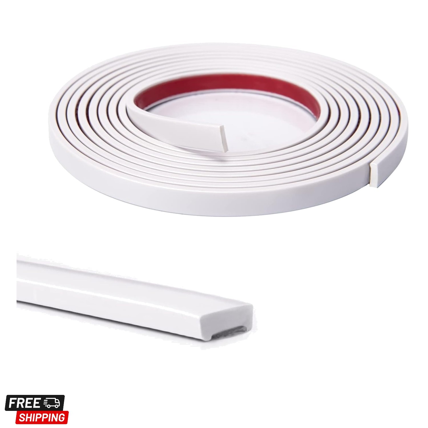 10 Ft Peel and Stick Flexible Vinyl Molding Trim for Wall Tile Edges, Kitchen…