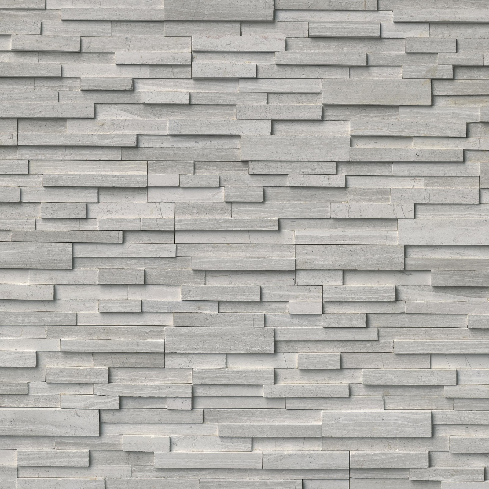 Ackland AKPLPM6X18HCR-3D-CA 6 in. x 18 in. Honed Marble Stacked – Glacier Gris