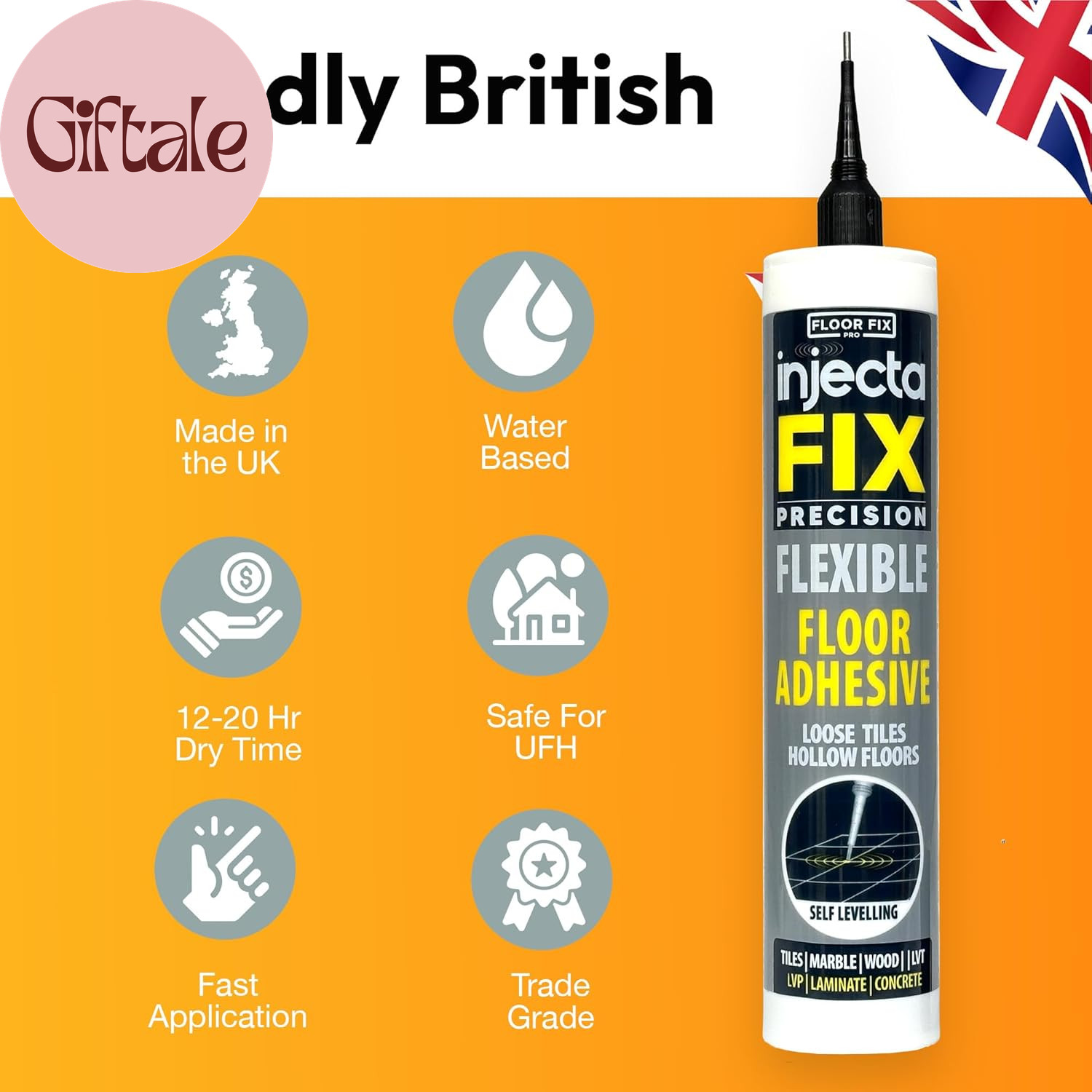 the Original Adhesive – Extra Strength – Fix Loose & Hollow Tiles, Repair Squeak